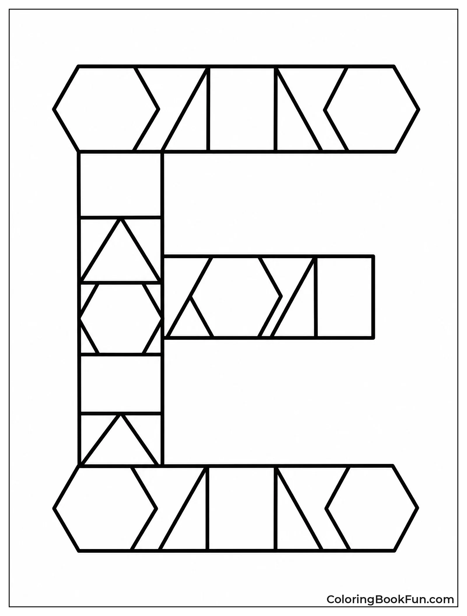 Shapes Forming a Geometric E