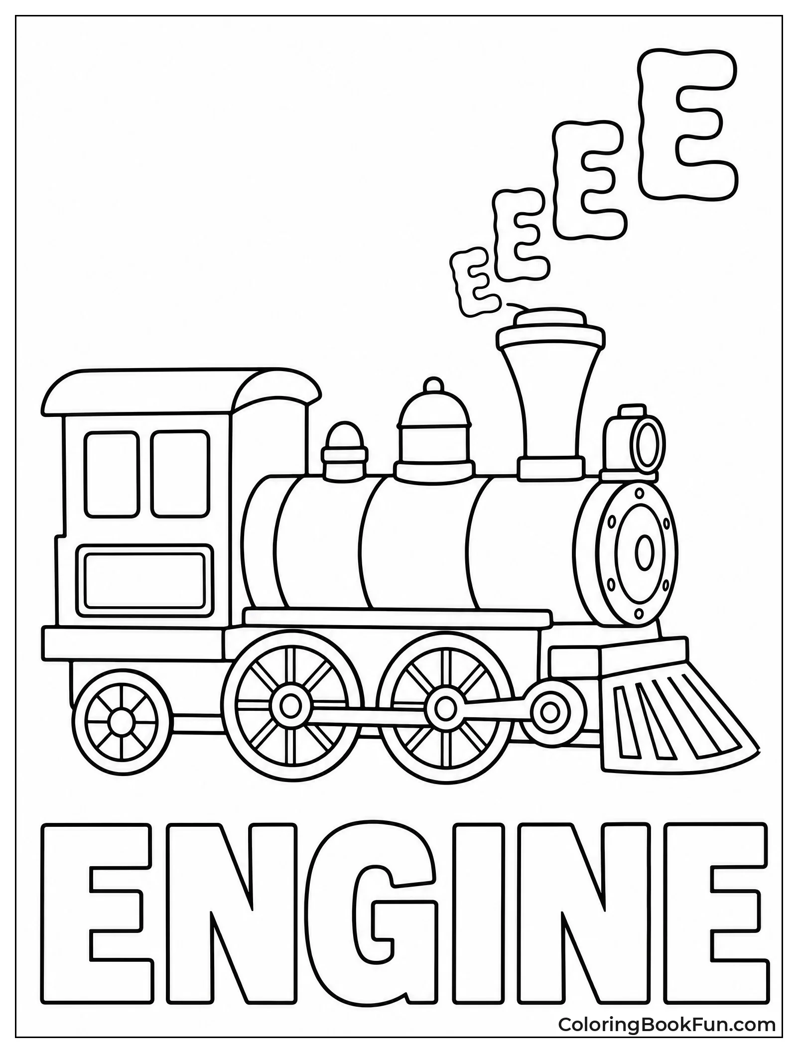 Train with Smoke Shaped like Es