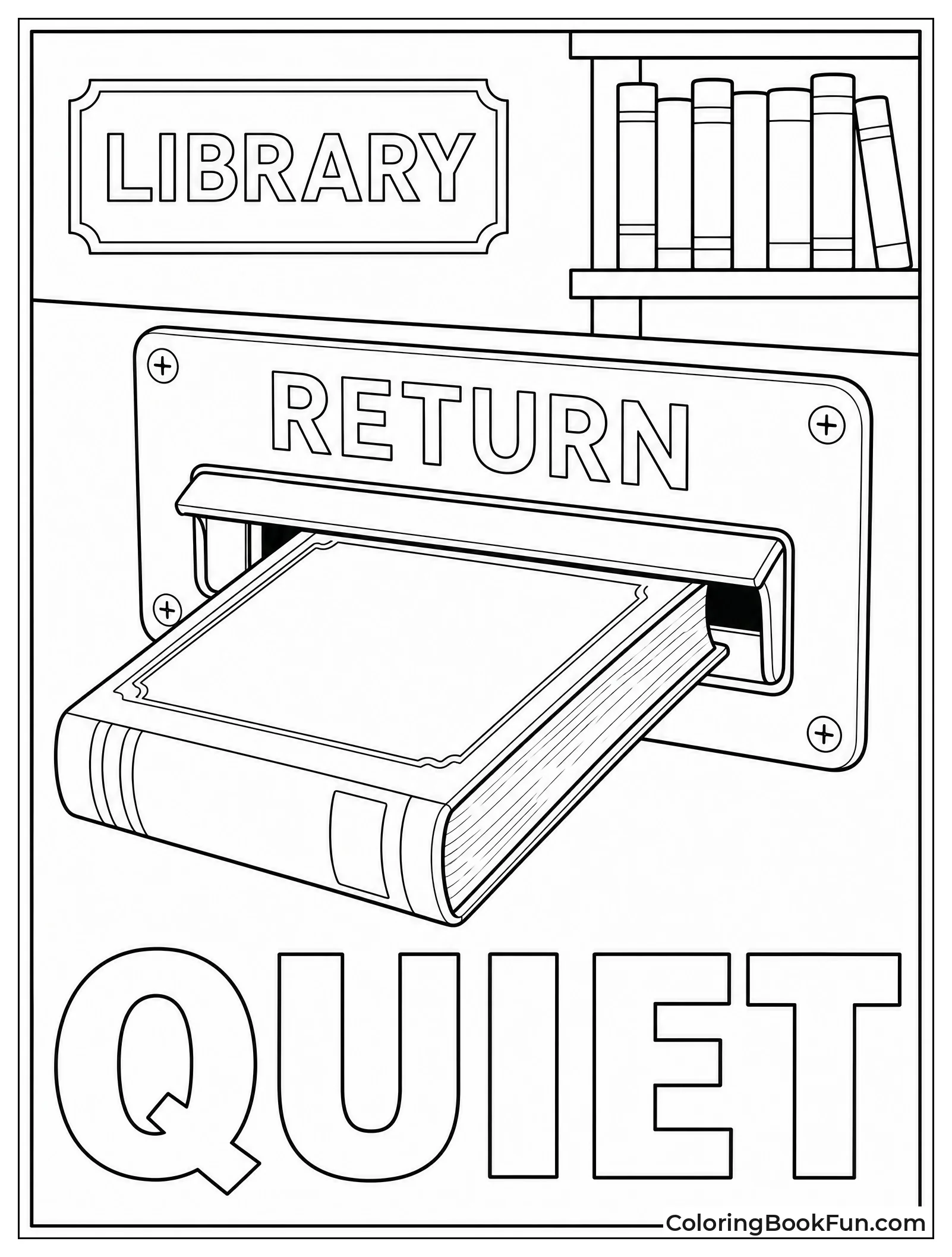 Book Sliding into Library Return Slot