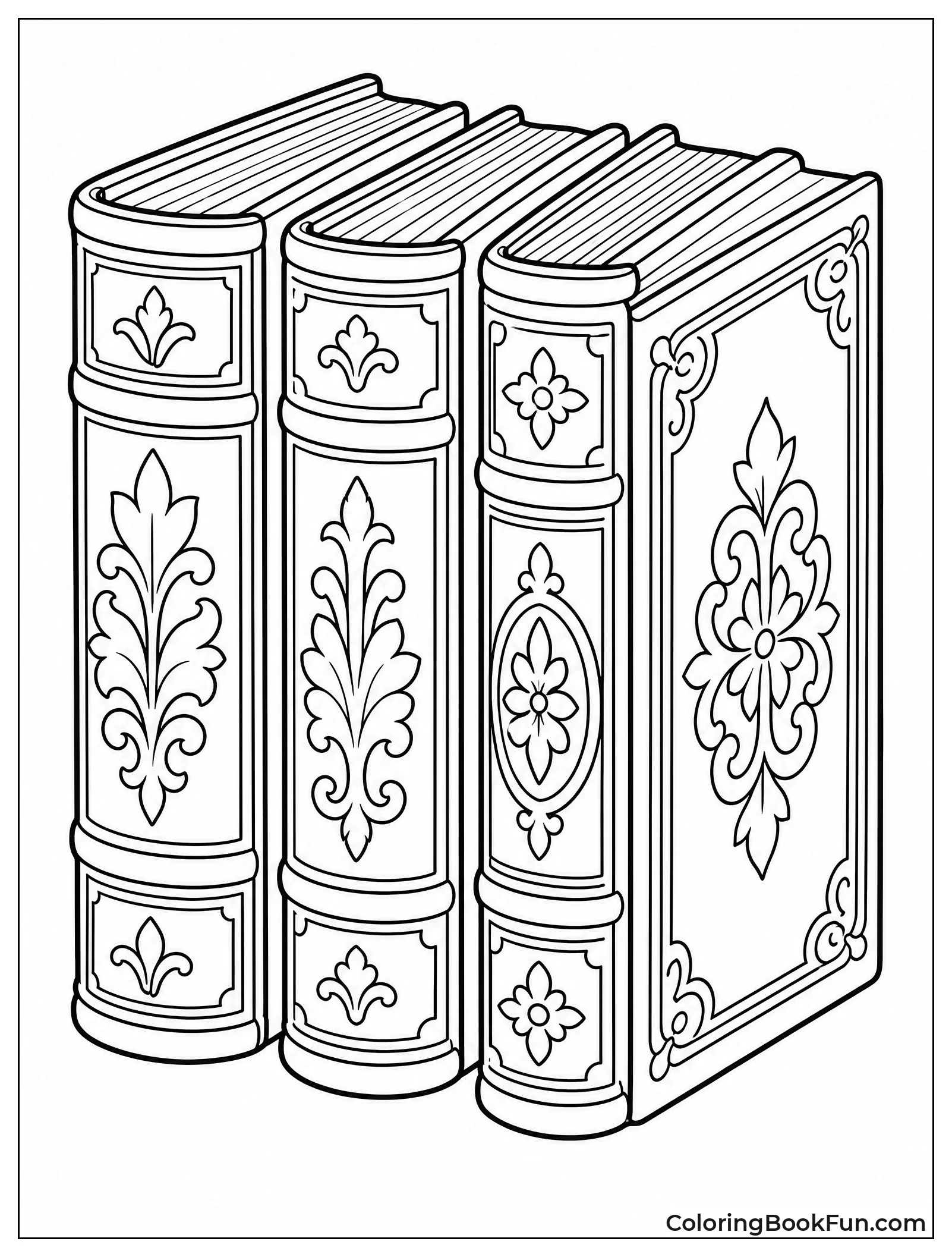 Stack of Leather Bound Classic Books