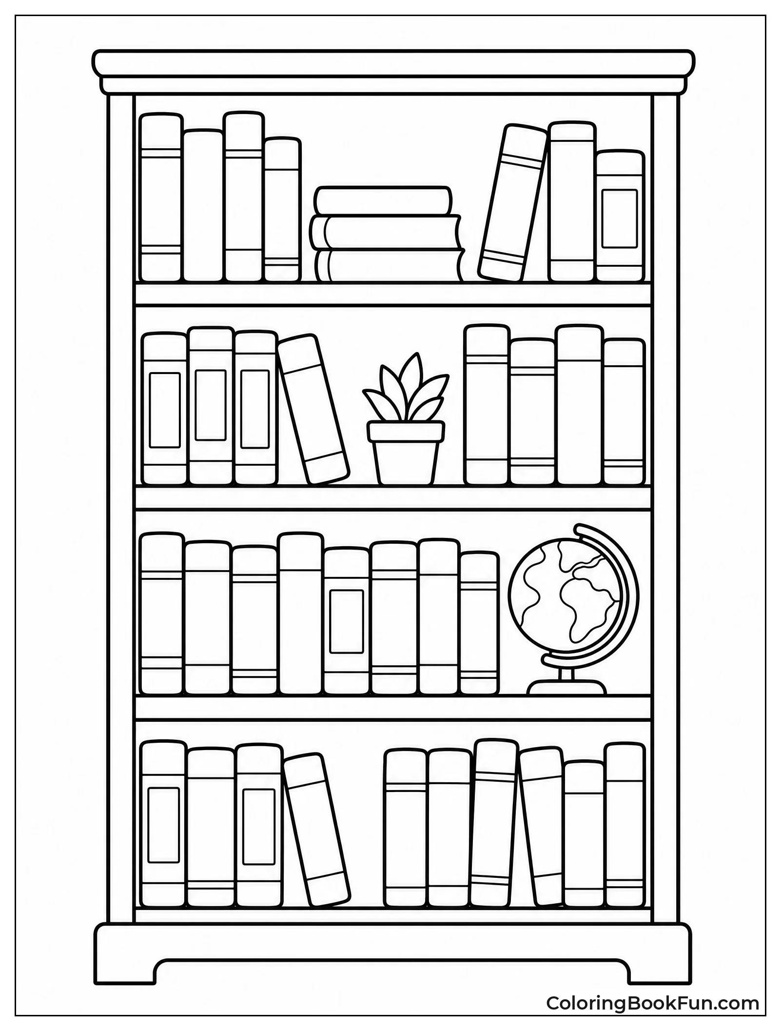 Tall Bookshelf Full of Books
