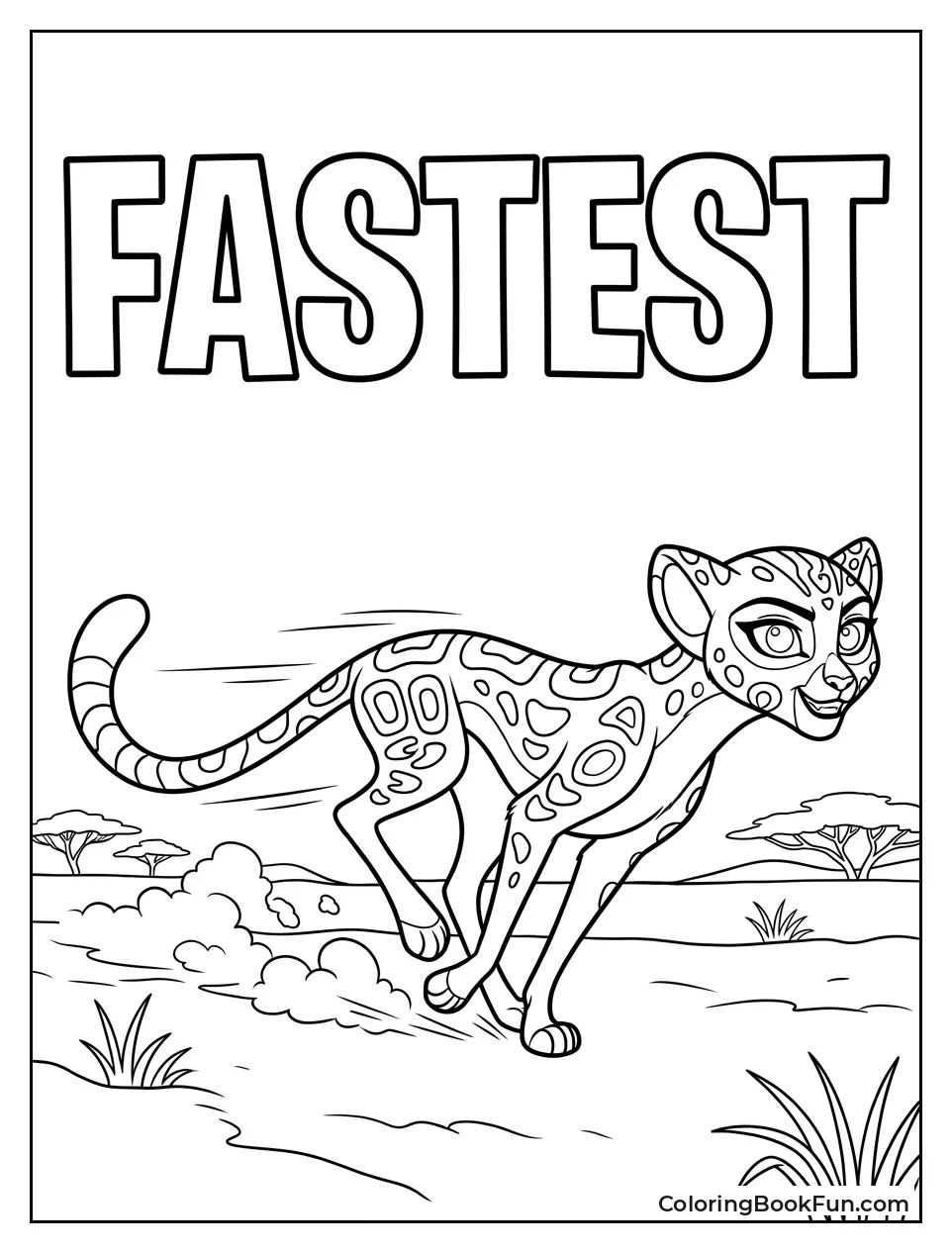 Fuli Sprinting Across Savanna Fast