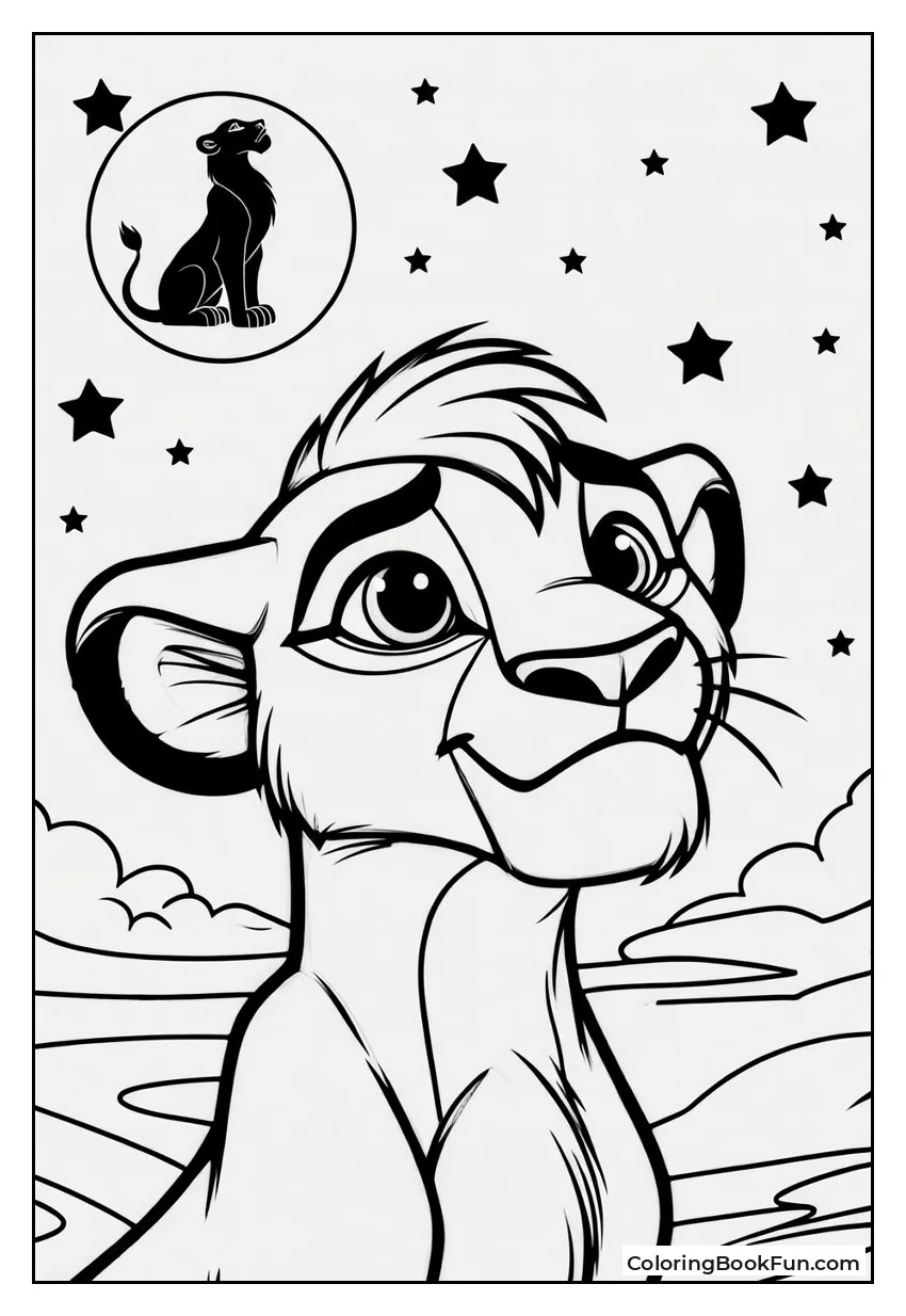 Kion Seeing Mufasa in Clouds