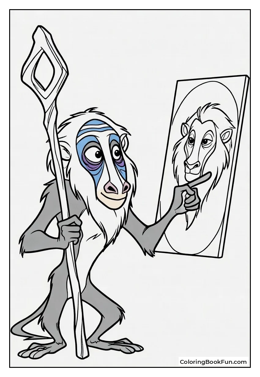 Rafiki Pointing at New Painting