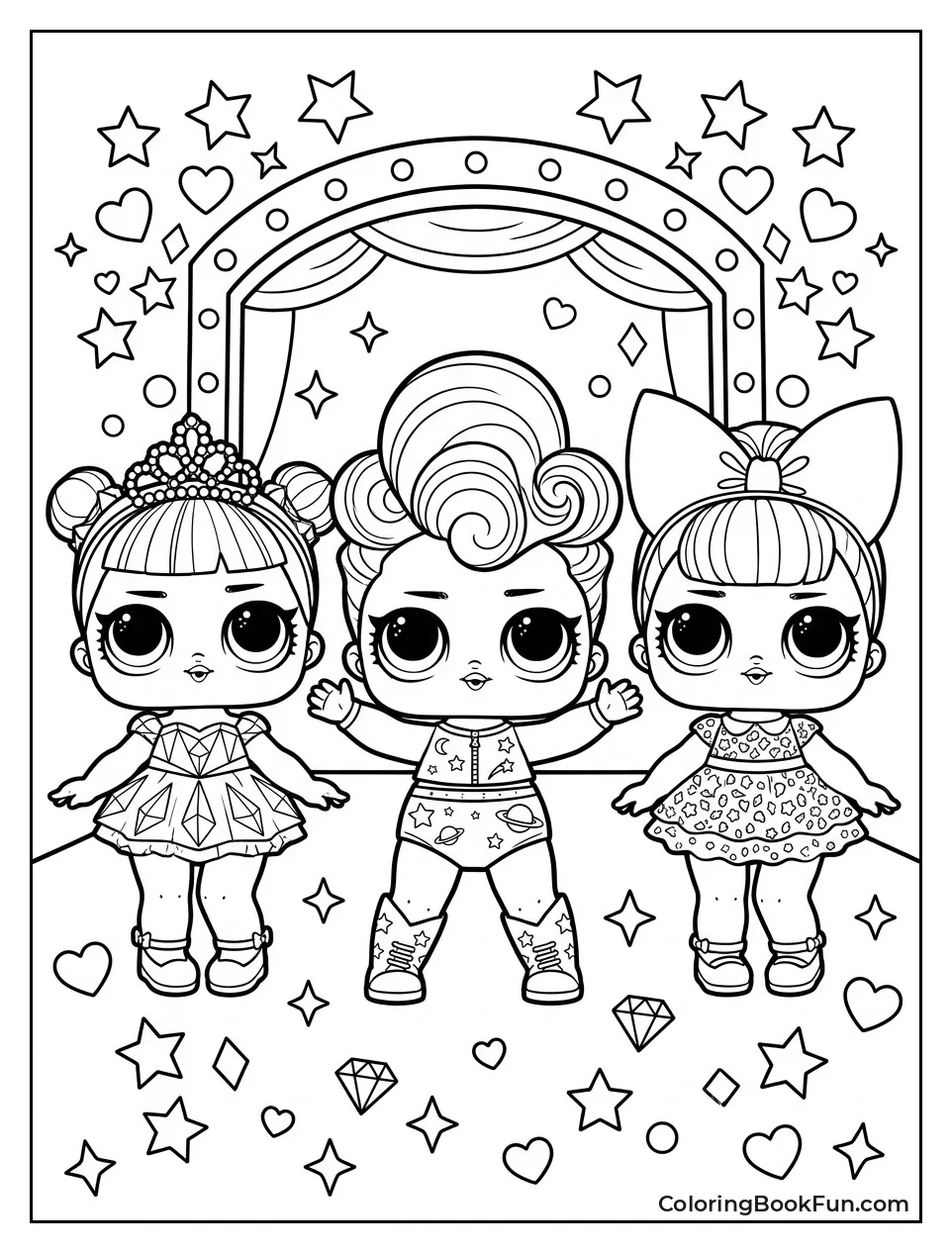Queens Posing with Sparkles