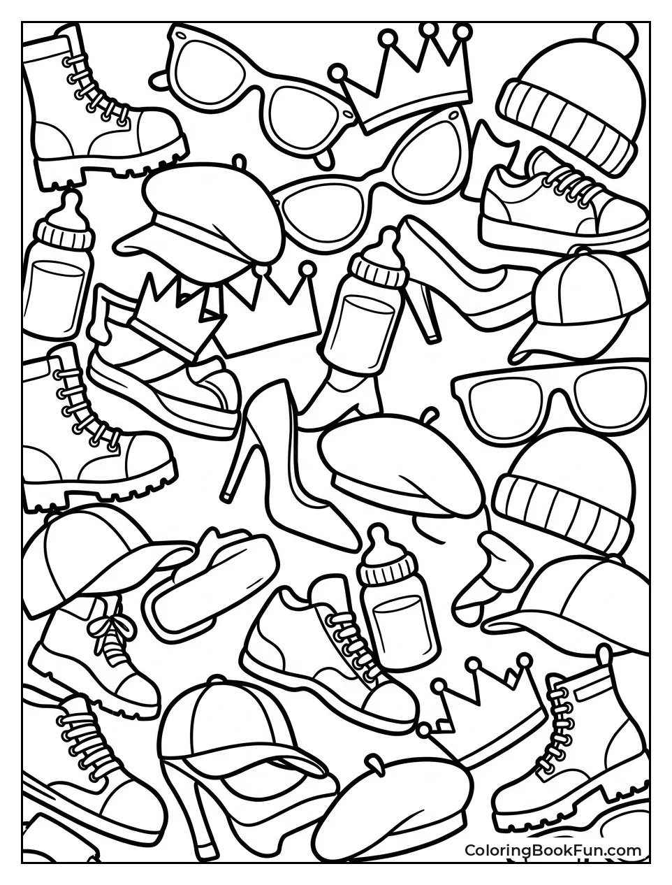 Pile of Accessories to Color