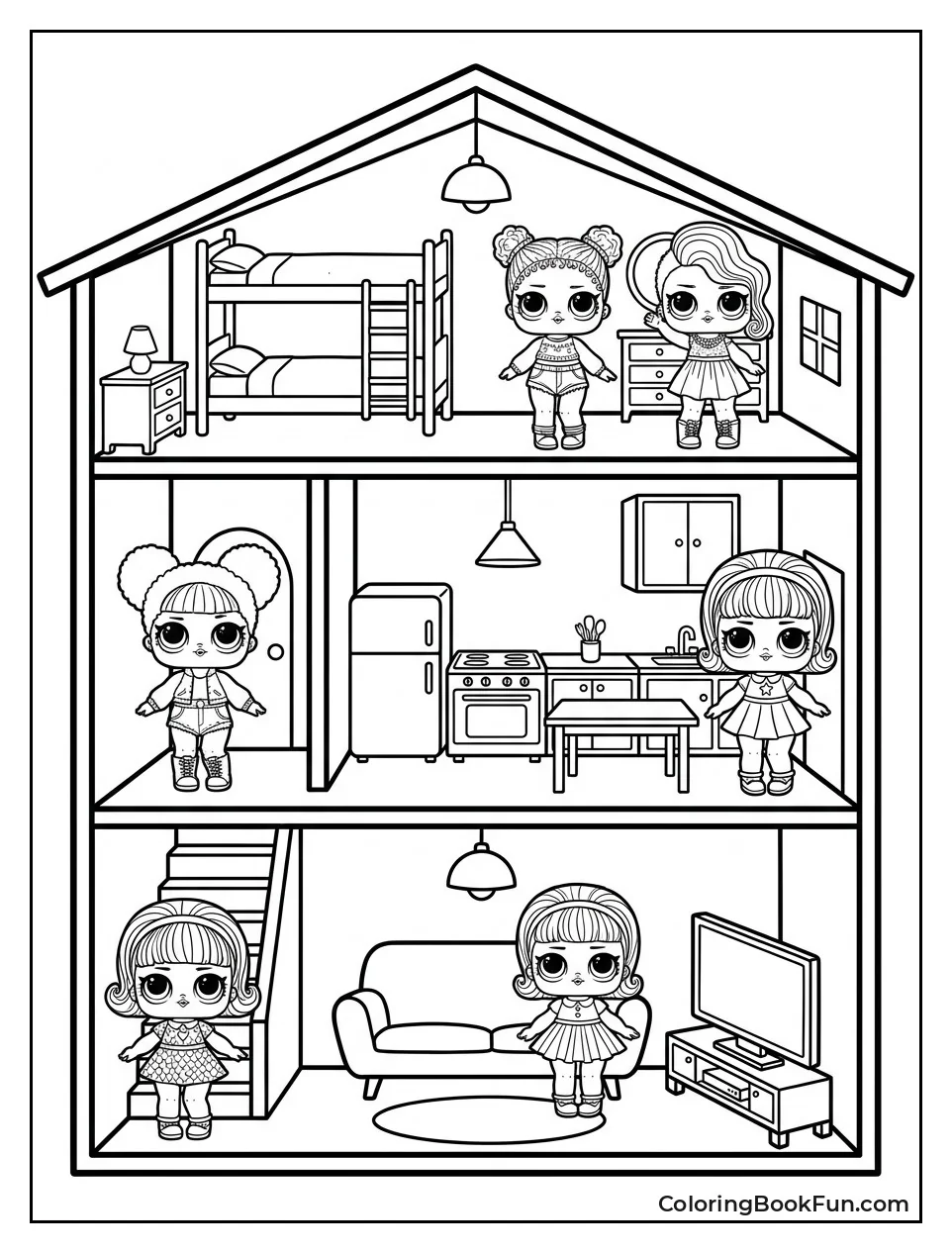 Dollhouse with Many Rooms