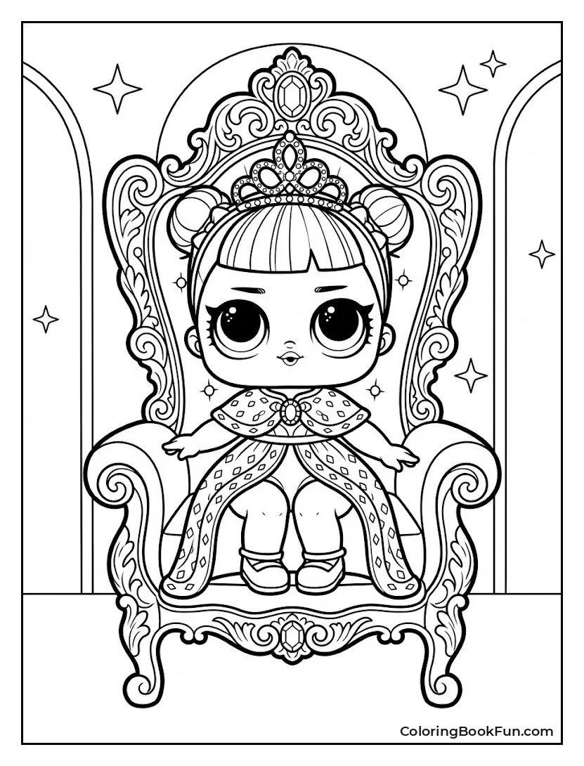 Royal Doll on Throne