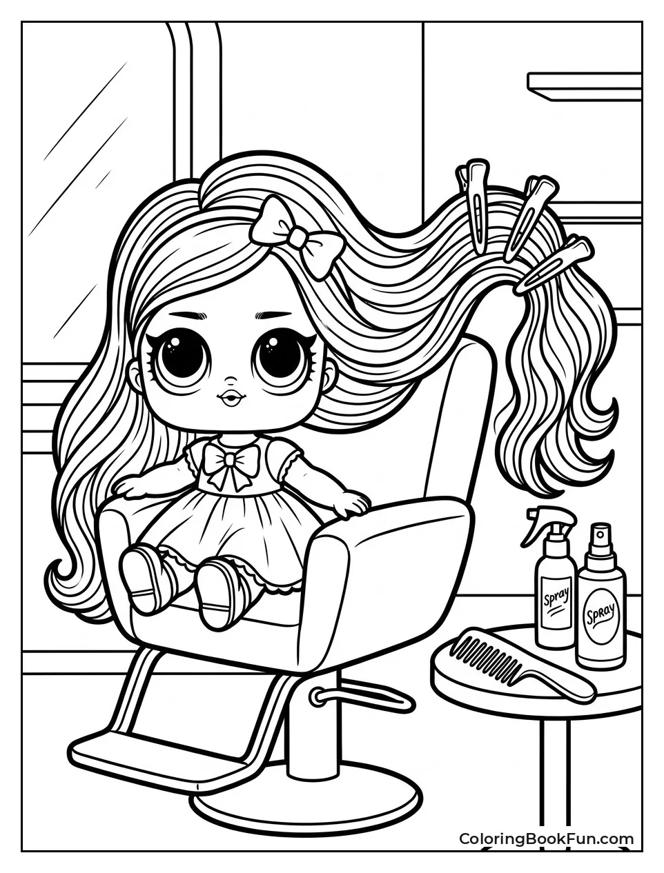 Doll Getting Hair Styled