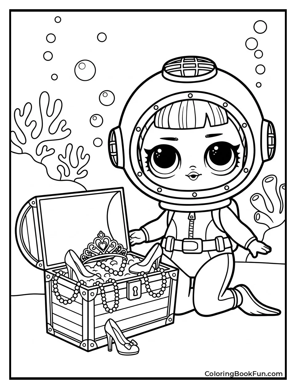 Doll Finding Underwater Treasure