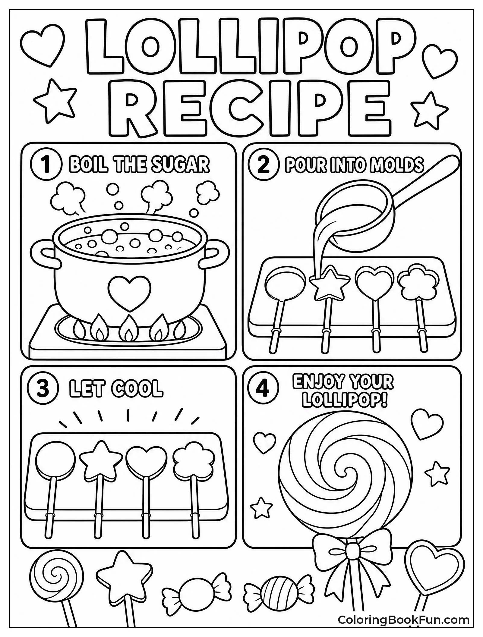 Recipe Card for Lollipop Making
