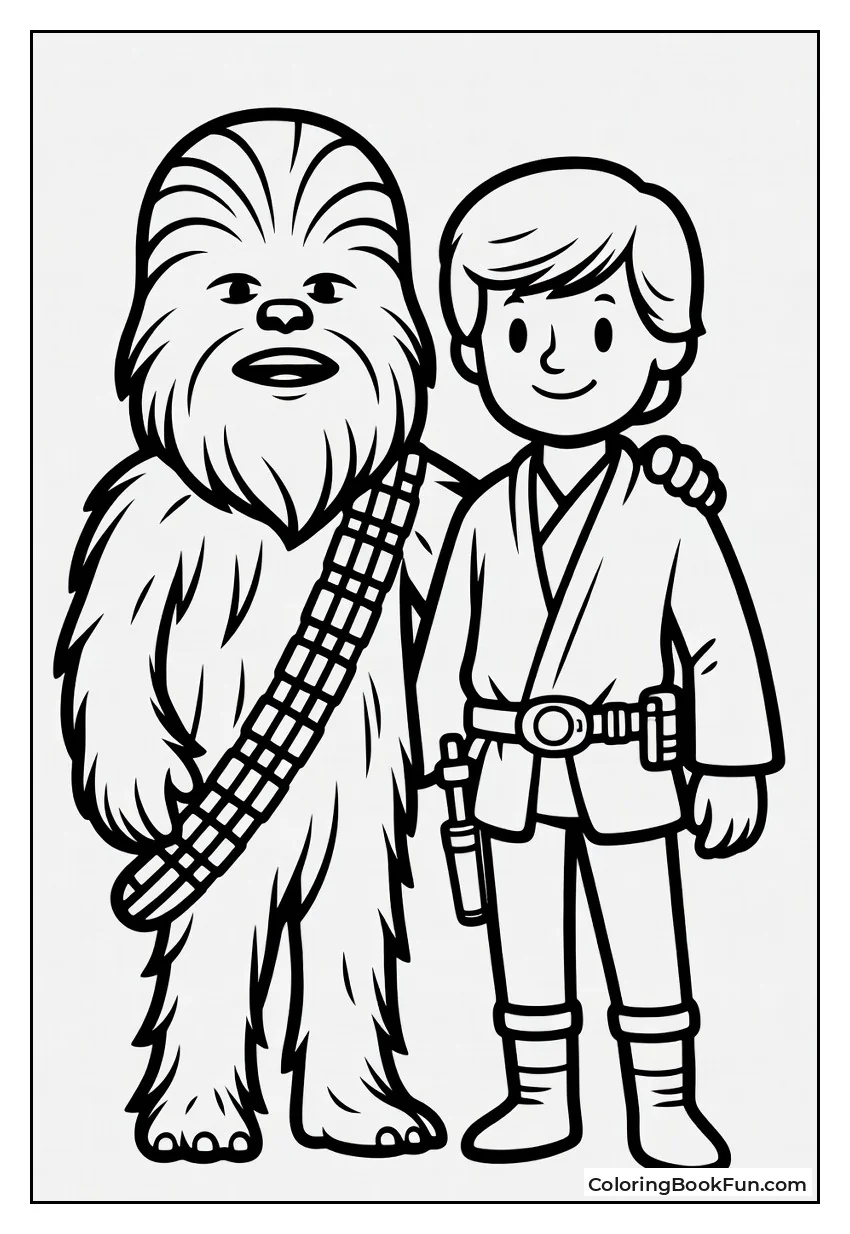 Luke Pats Chewbacca on Shoulder