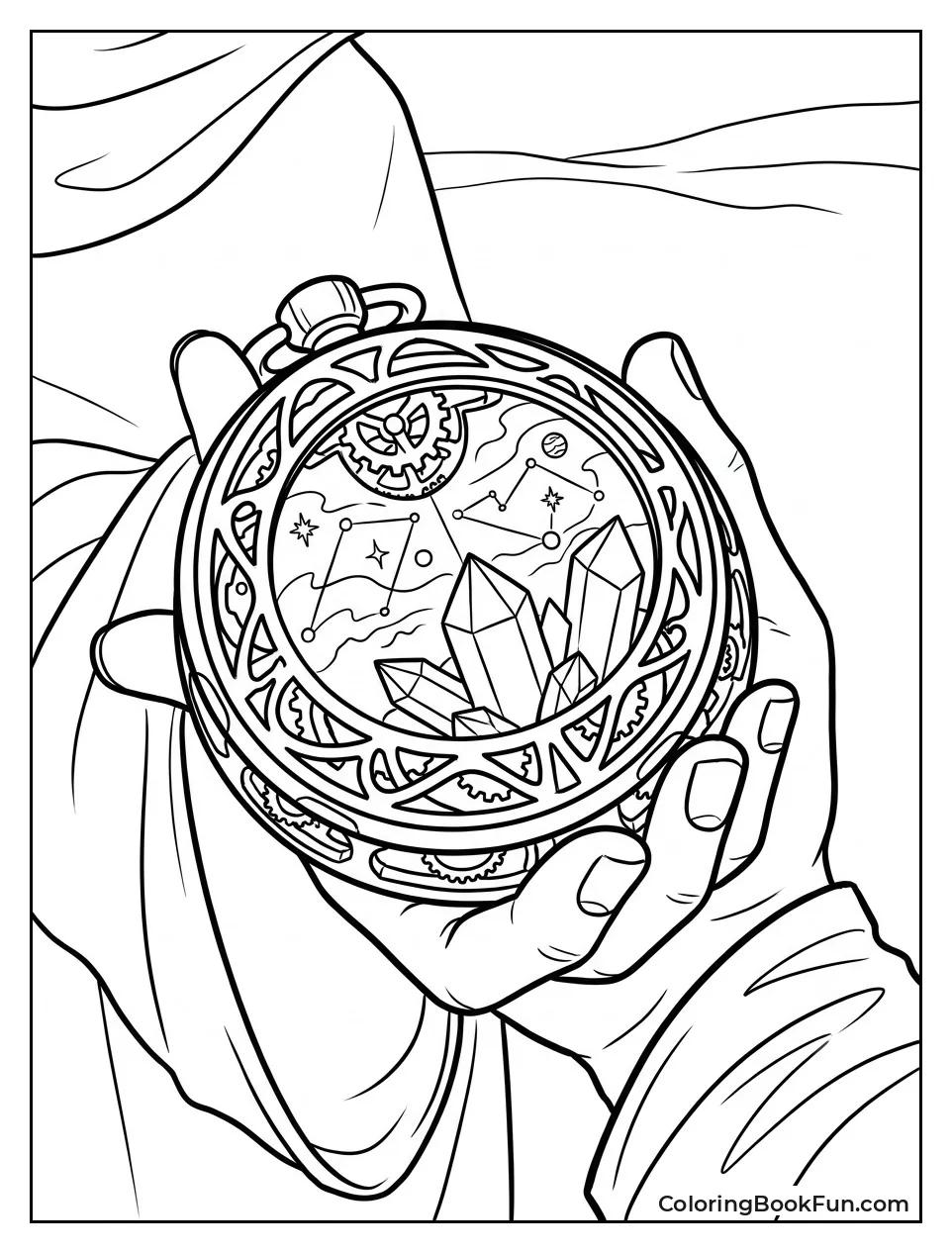 Luke Holds Ancient Jedi Compass