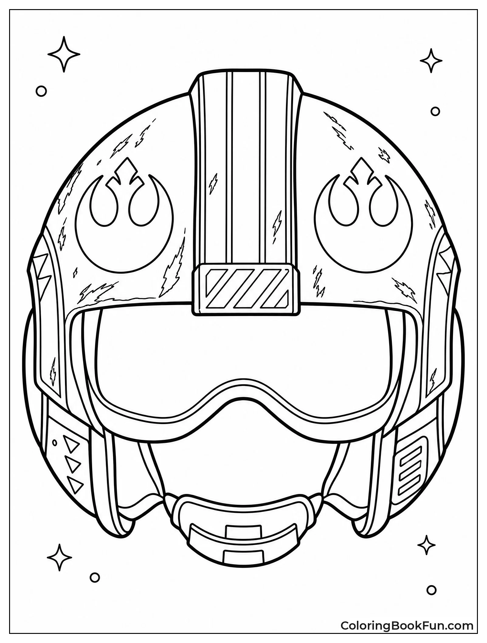Luke Pilot Helmet with Rebel Symbols