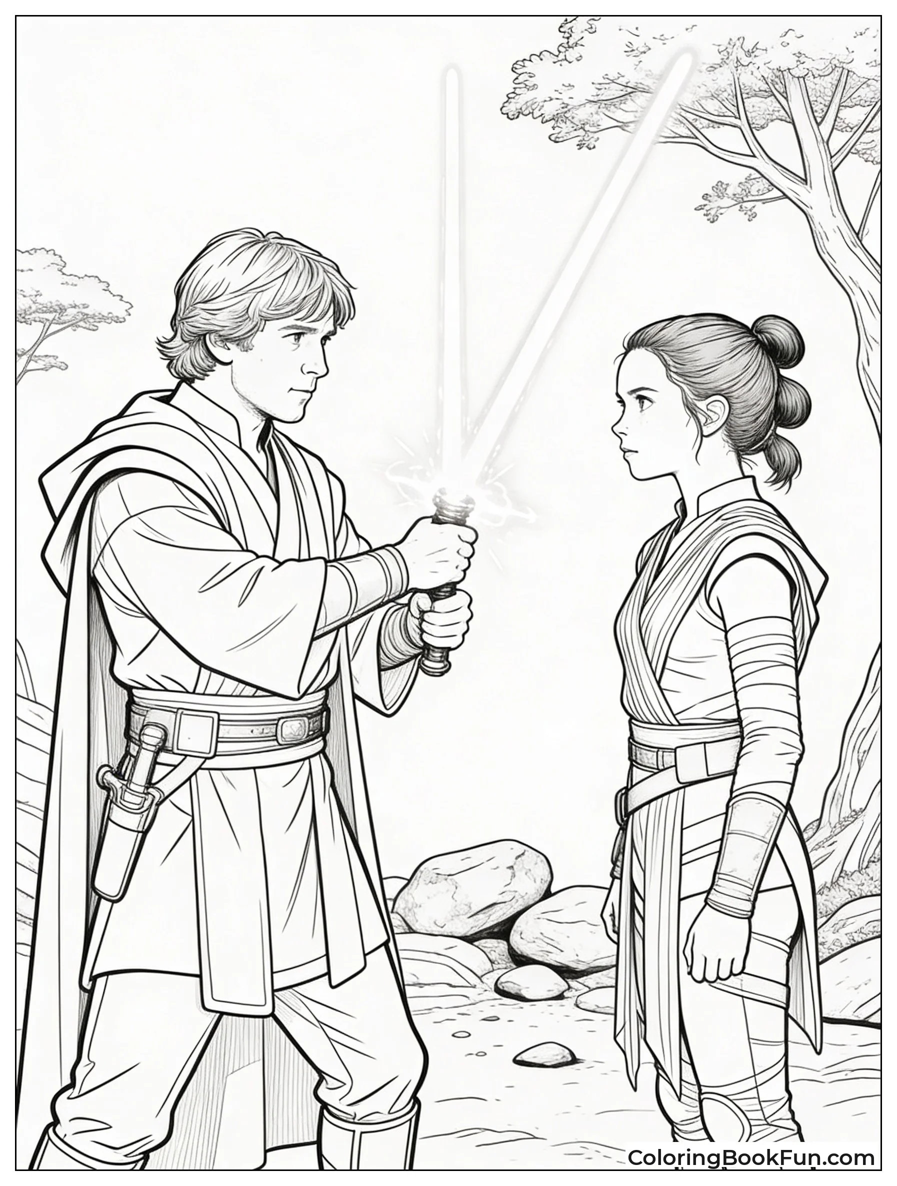 Luke Teaches Rey About Force