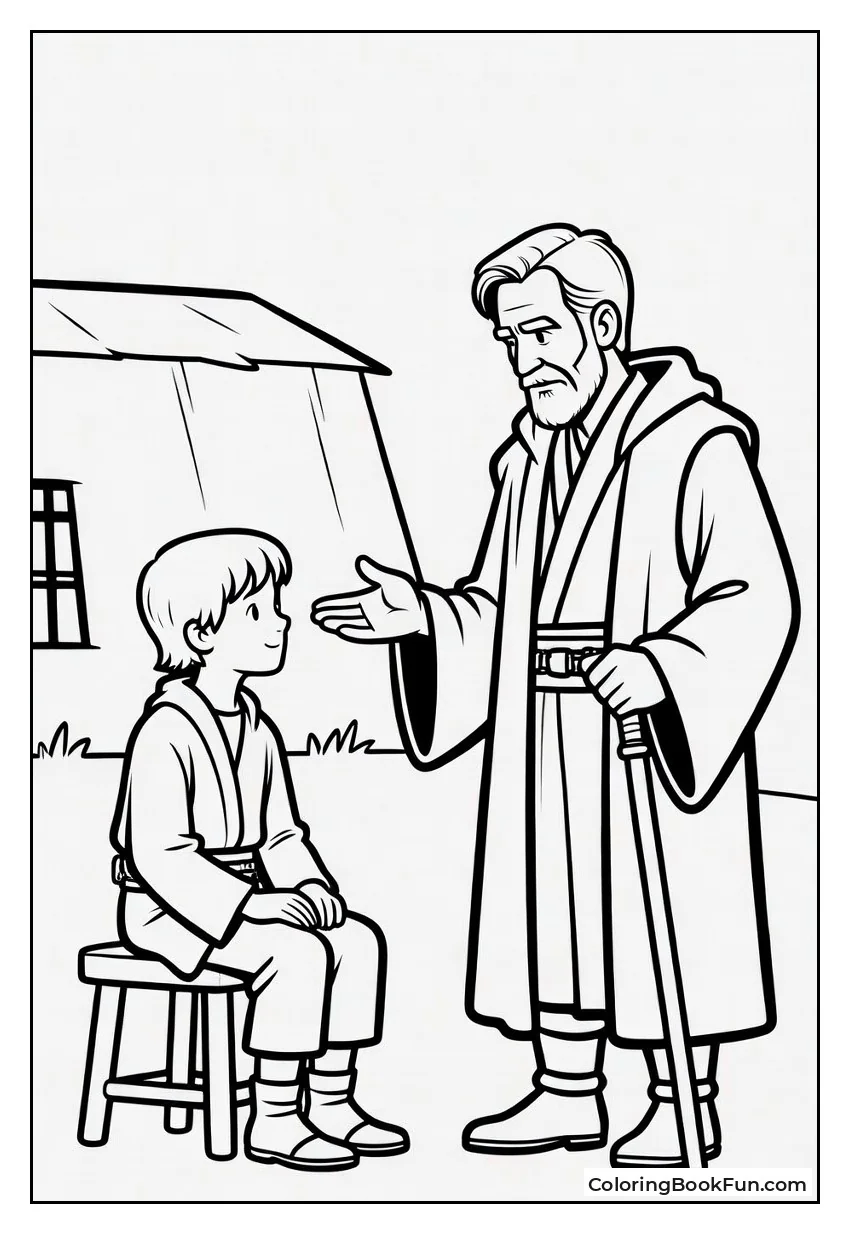 Young Luke Listens to Obi-Wan