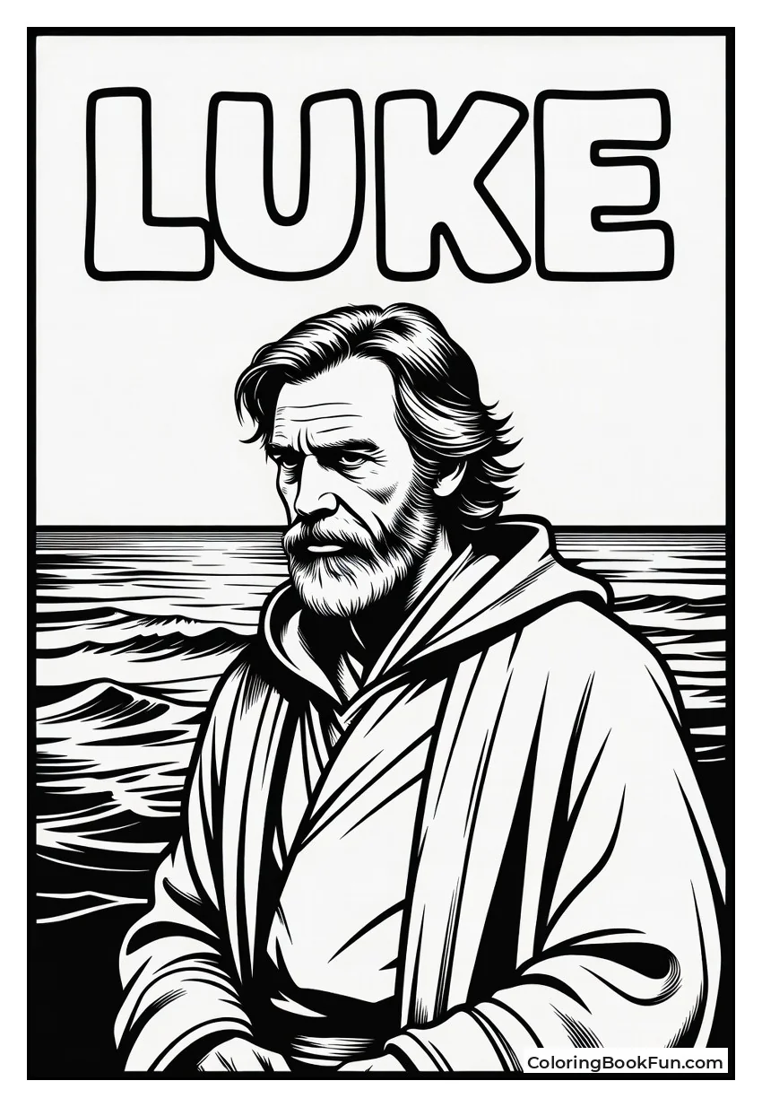 Old Luke Stares at Ocean