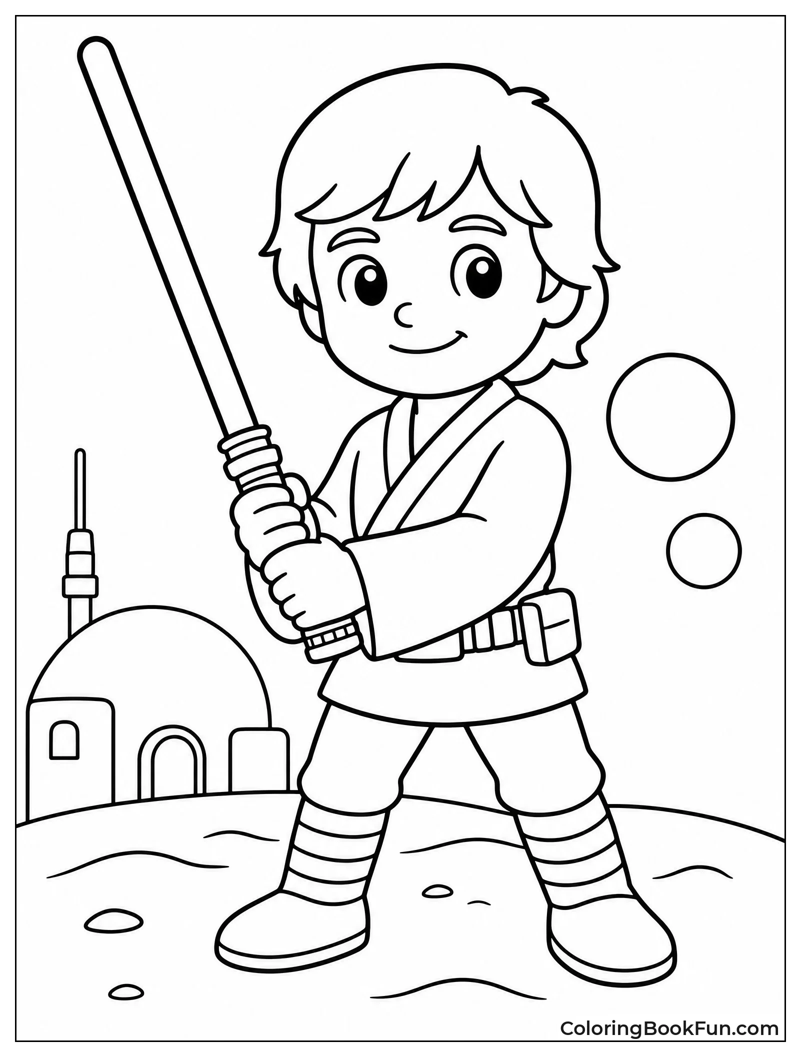 Simple Luke Outline for Little Kids