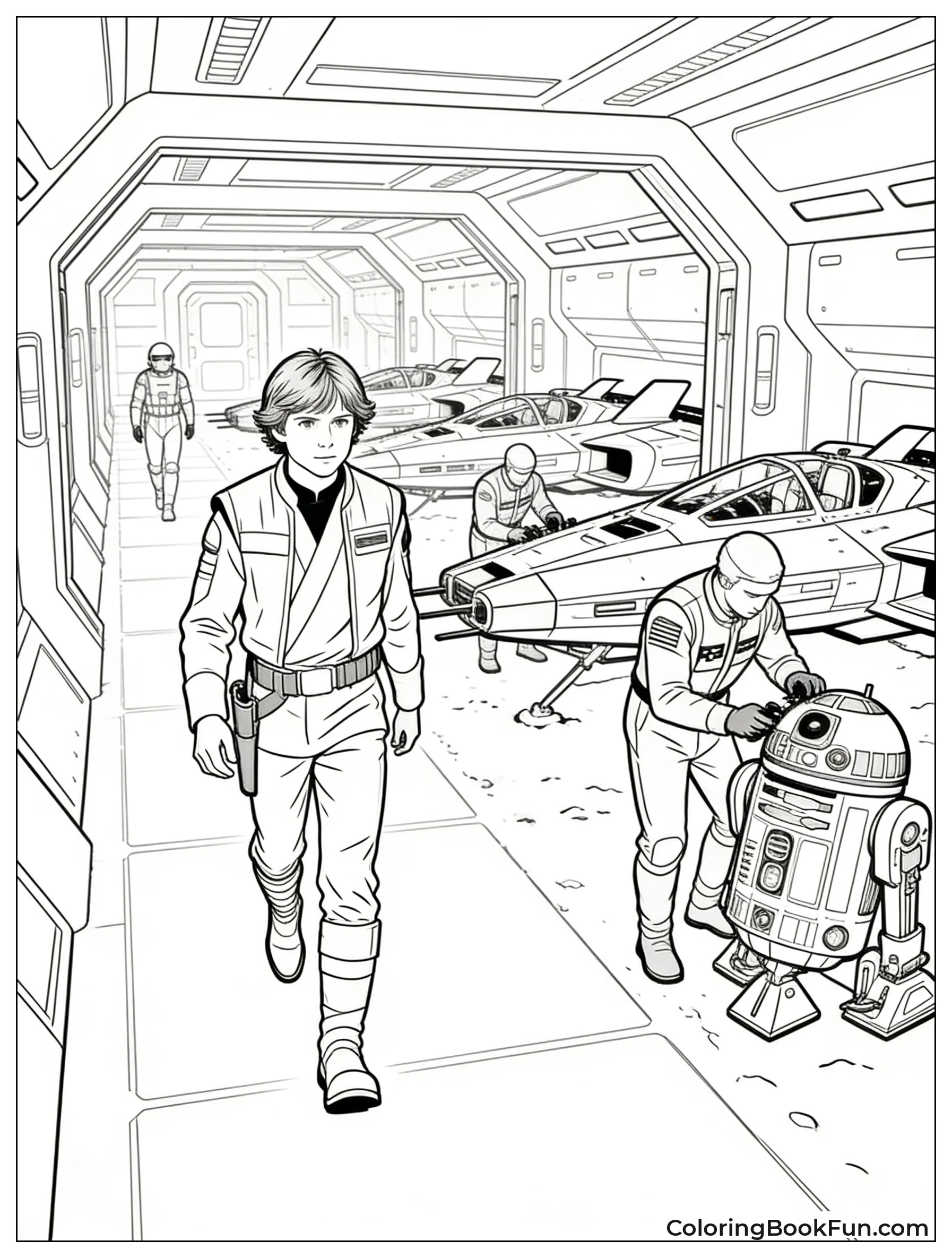 Luke Walks Through Hoth Base