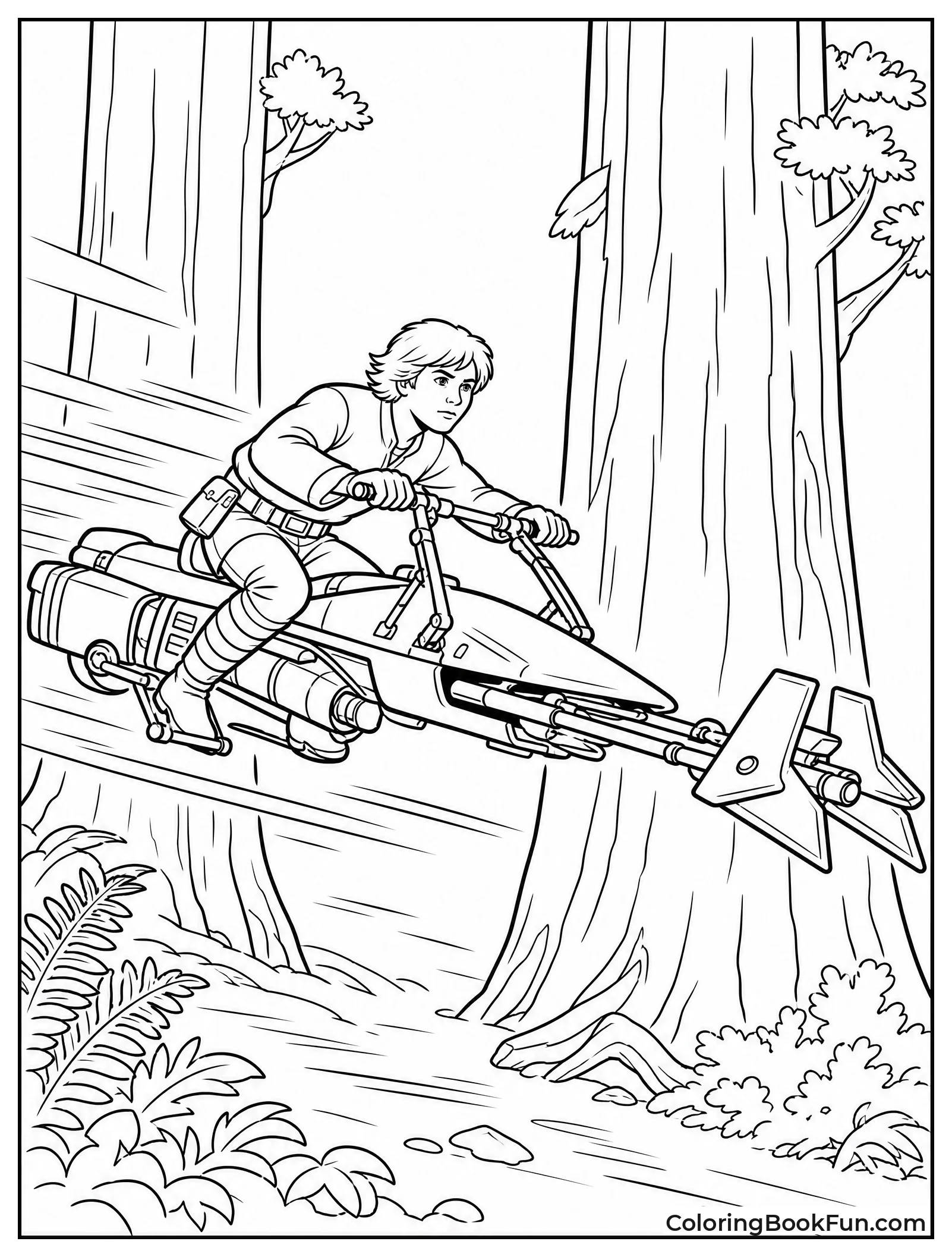 Luke Zooms on Speeder Bike