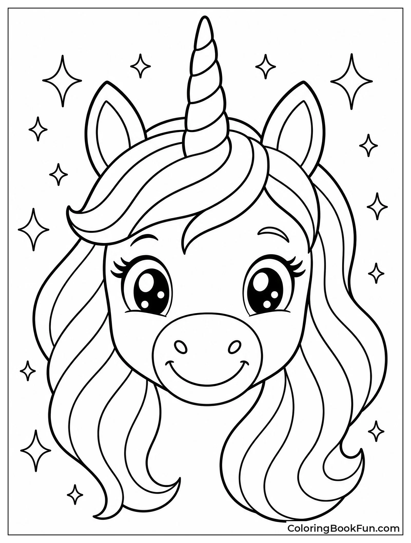 Magical Unicorn with Rainbow Mane