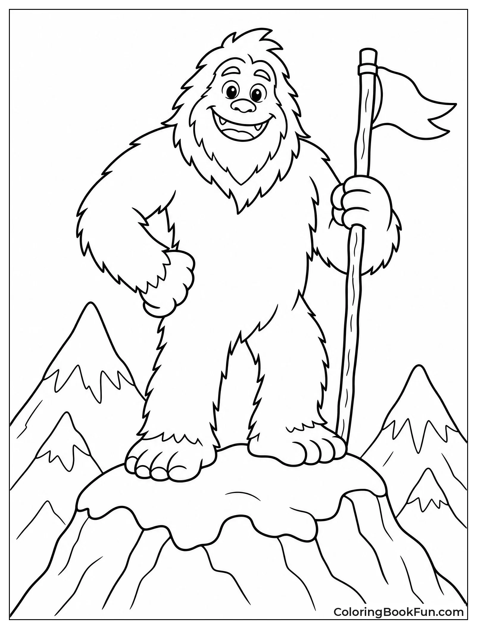 Majestic Yeti on Mountain Peak