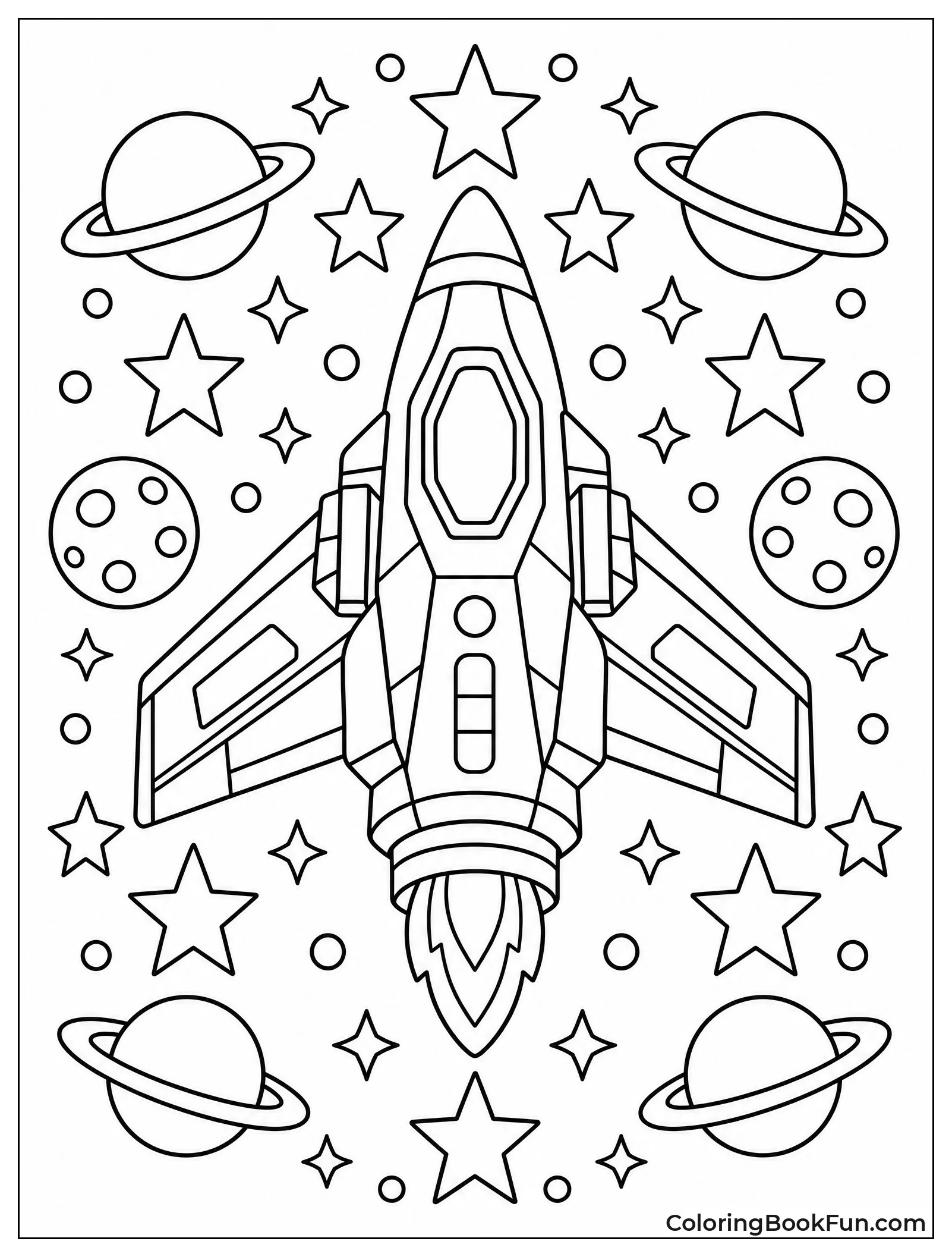 Symmetrical Spaceship Mandala Pattern