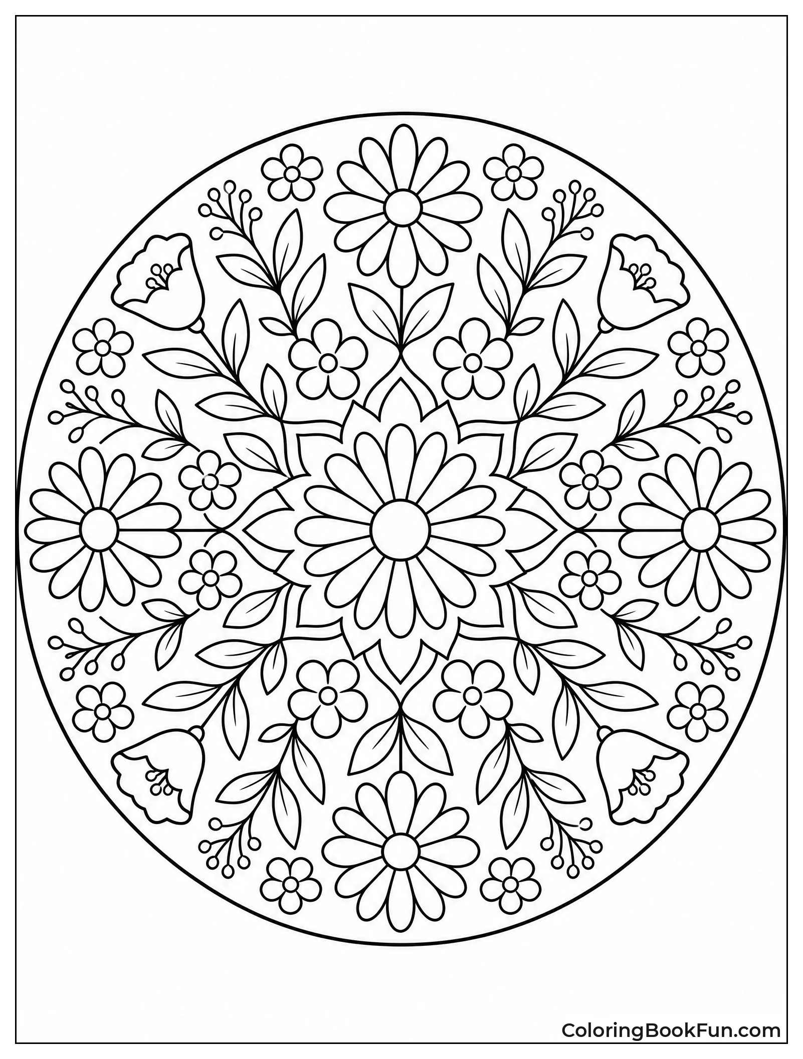 Mandala Made of Wildflowers