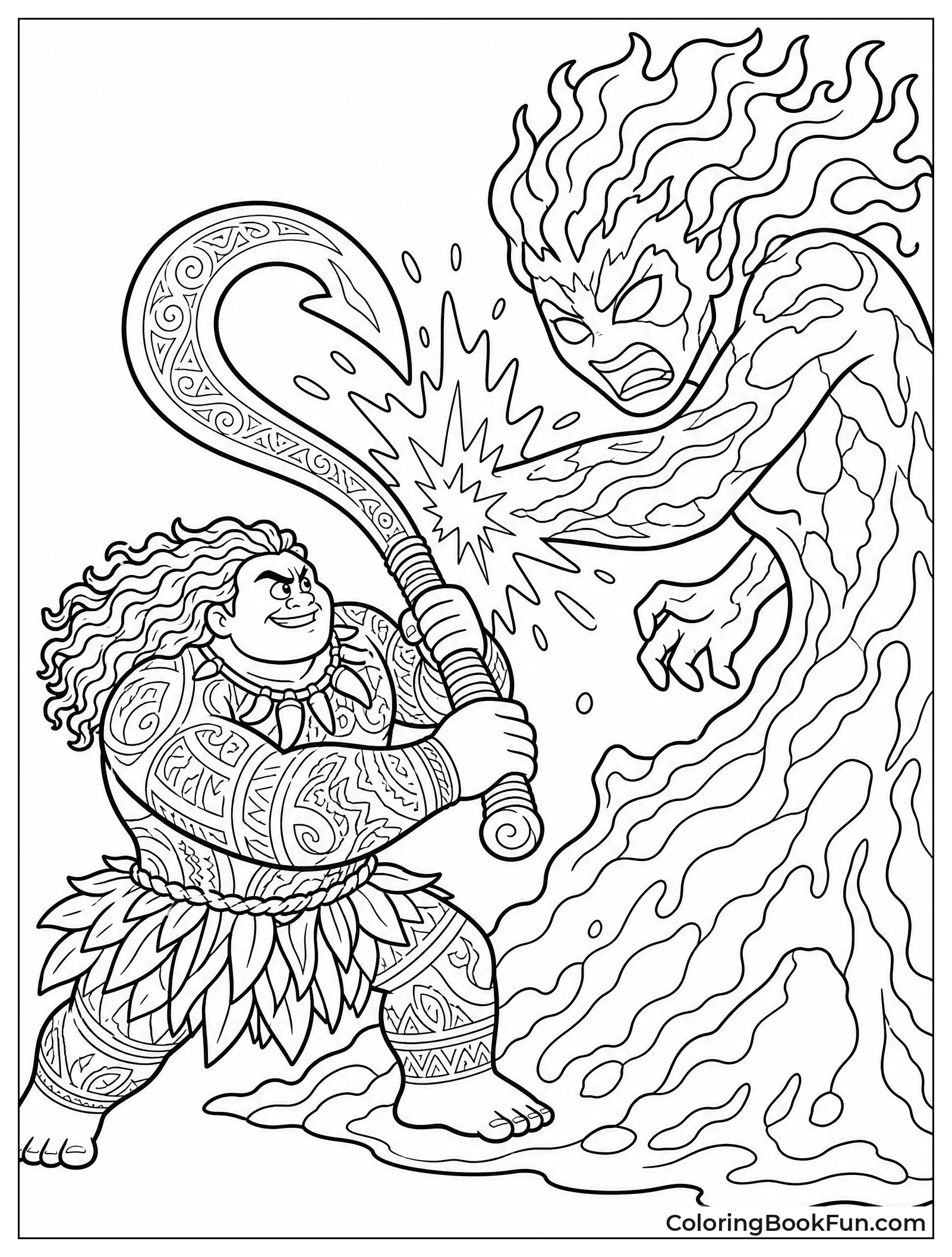 Maui Battles Lava Monster Te Ka