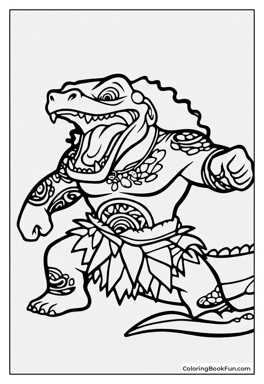 Maui Transforms into Giant Lizard