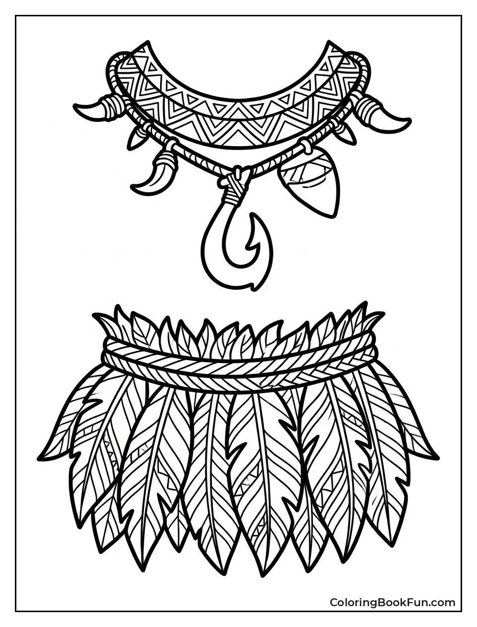 Maui Necklace and Leaf Skirt