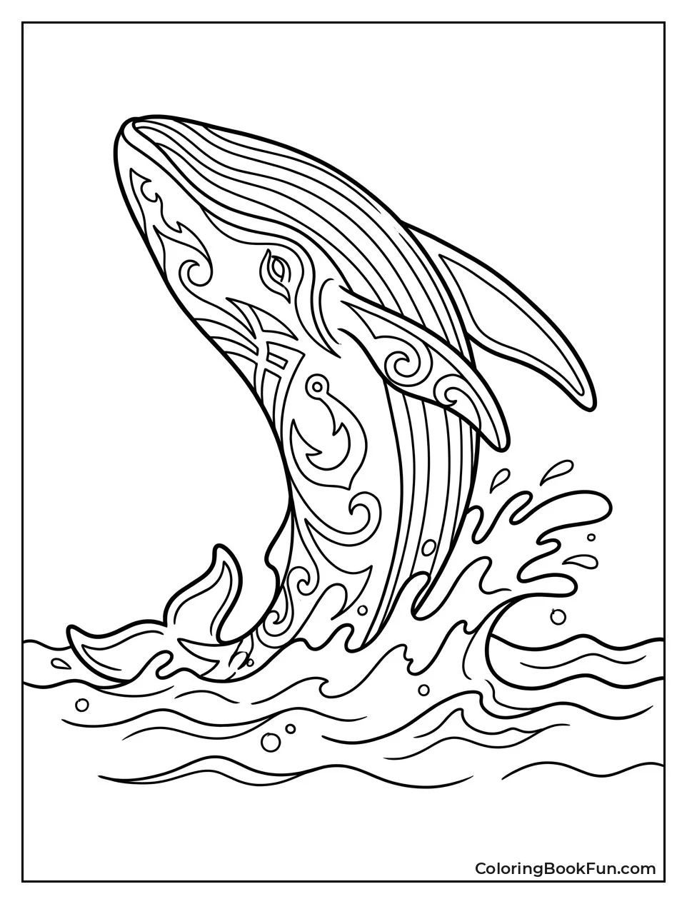 Maui Whale Breaches Ocean Surface