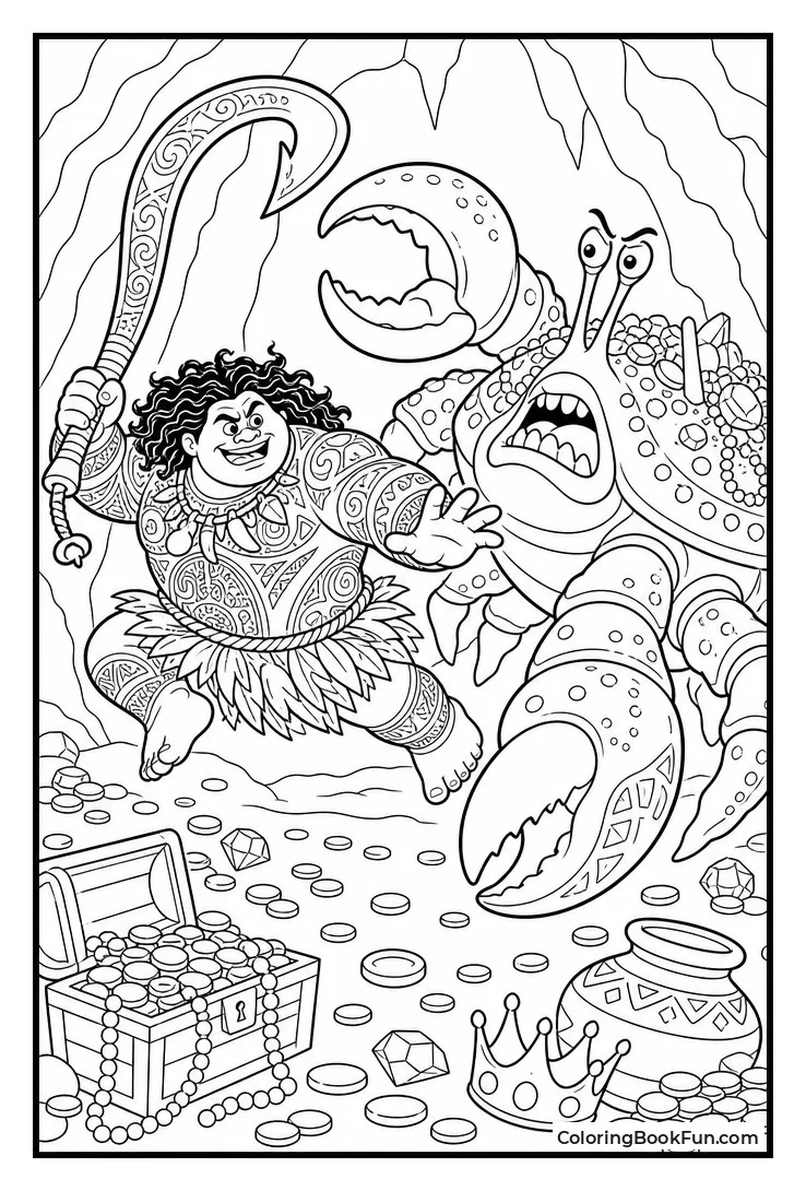 Maui Dodges Giant Crab Tamatoa