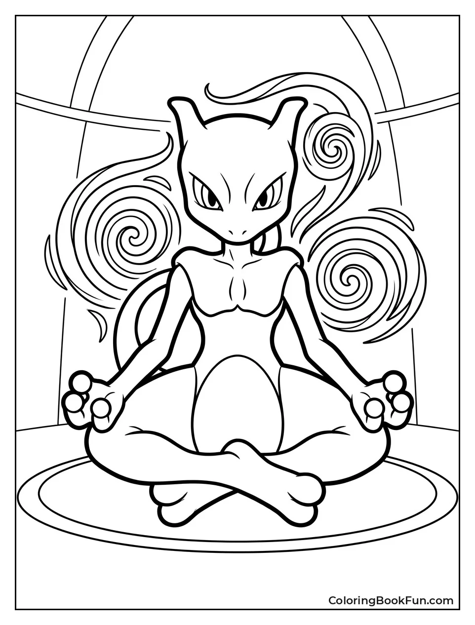 Mewtwo Meditates While Psychic Energy Swirls Around