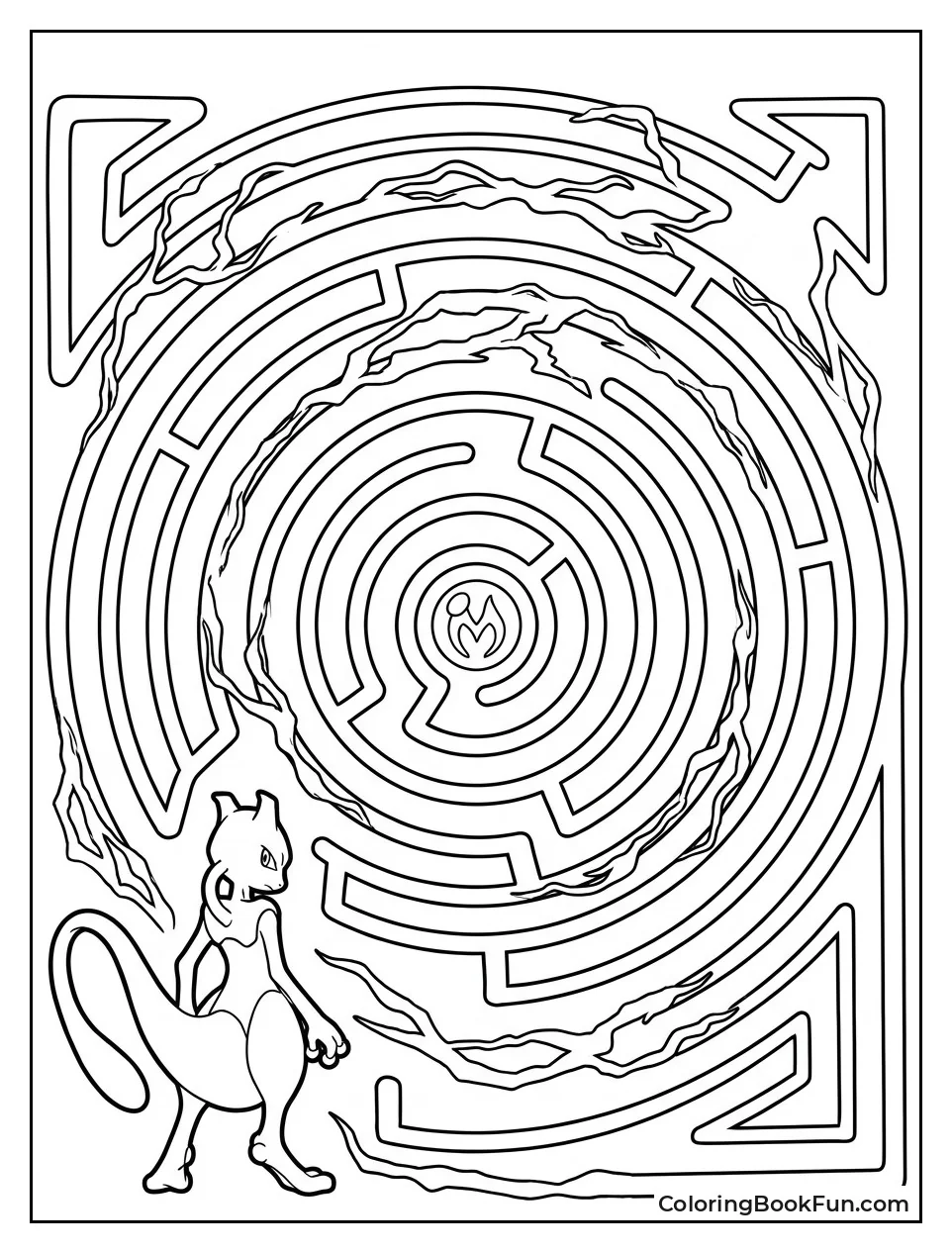 Mewtwo Navigates Maze of Psychic Energy Beams