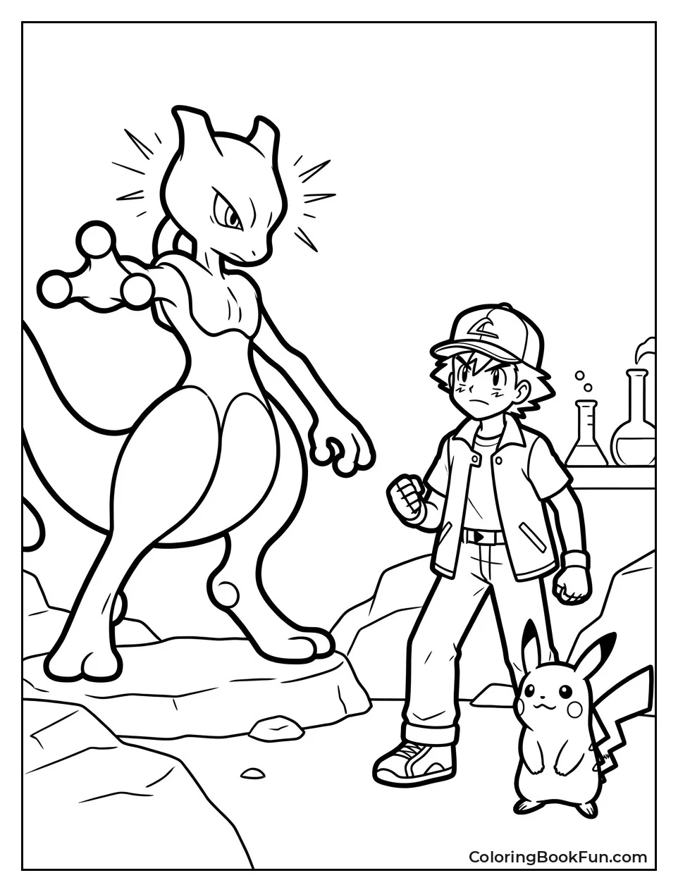 Mewtwo Confronts Young Trainer Ash Dramatically