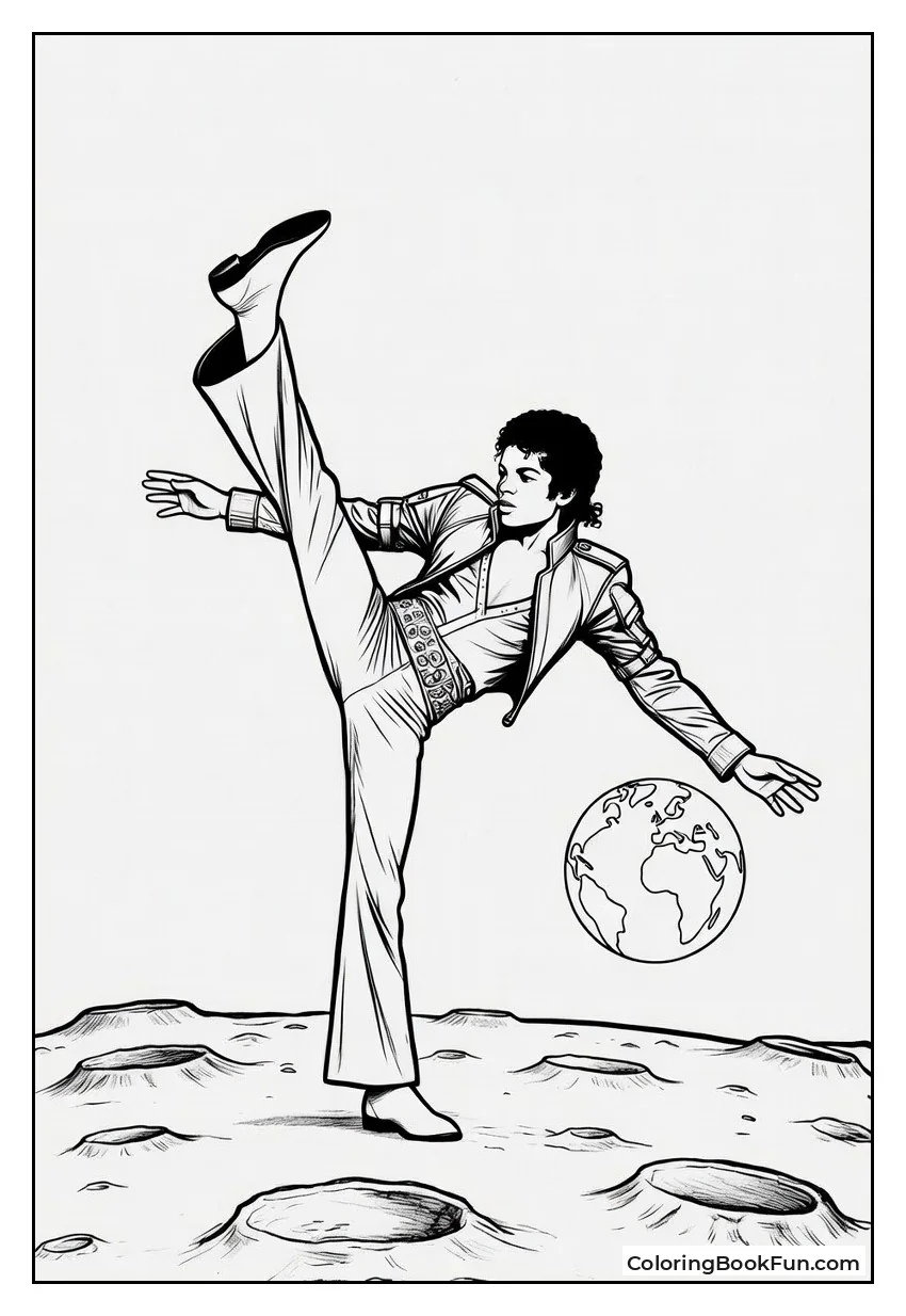 Michael Dancing on the Moon