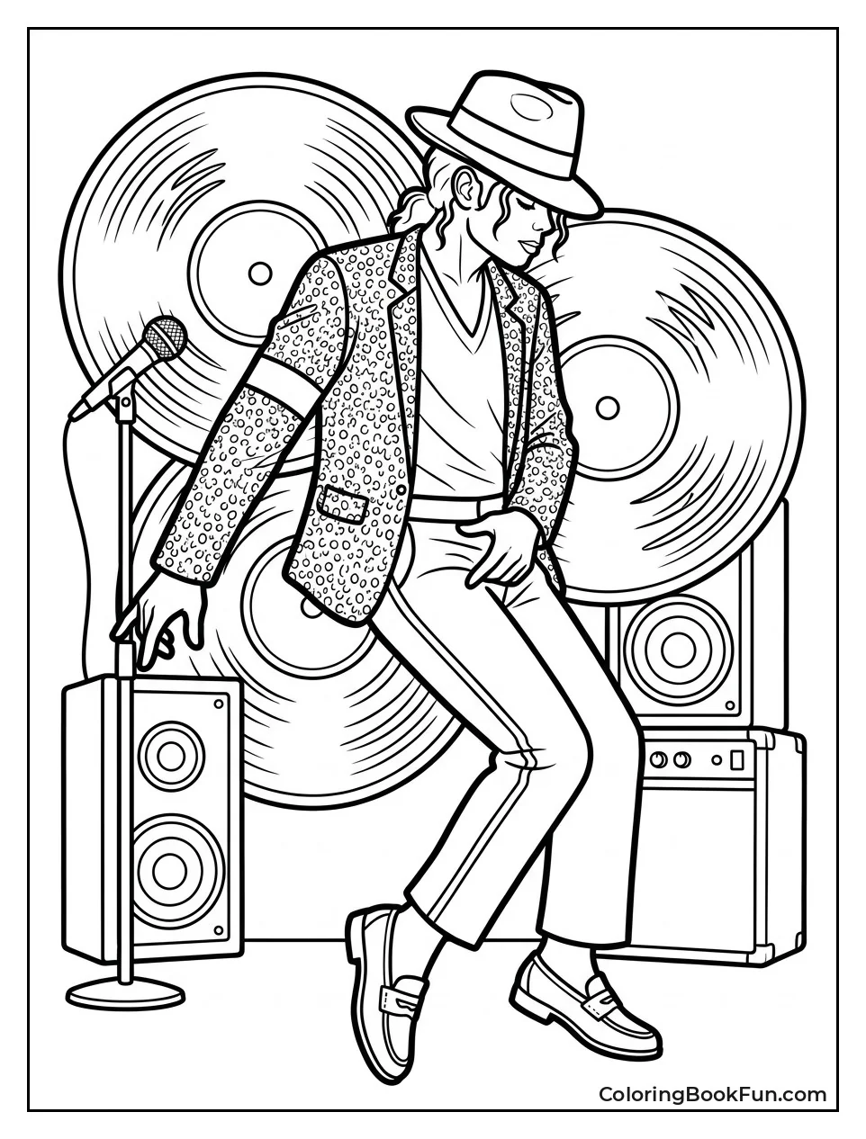 Michael Dancing with Vinyl Records