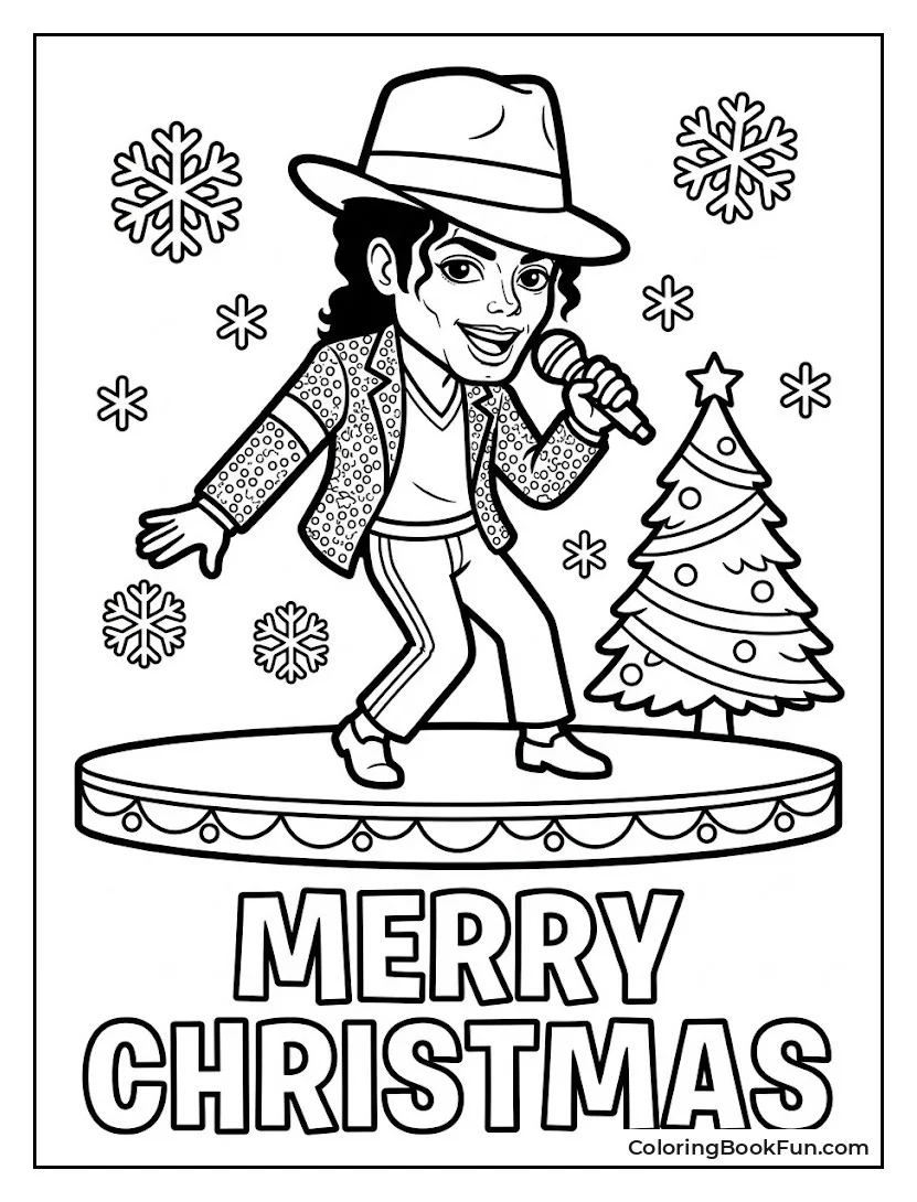Michael Singing on Christmas Stage