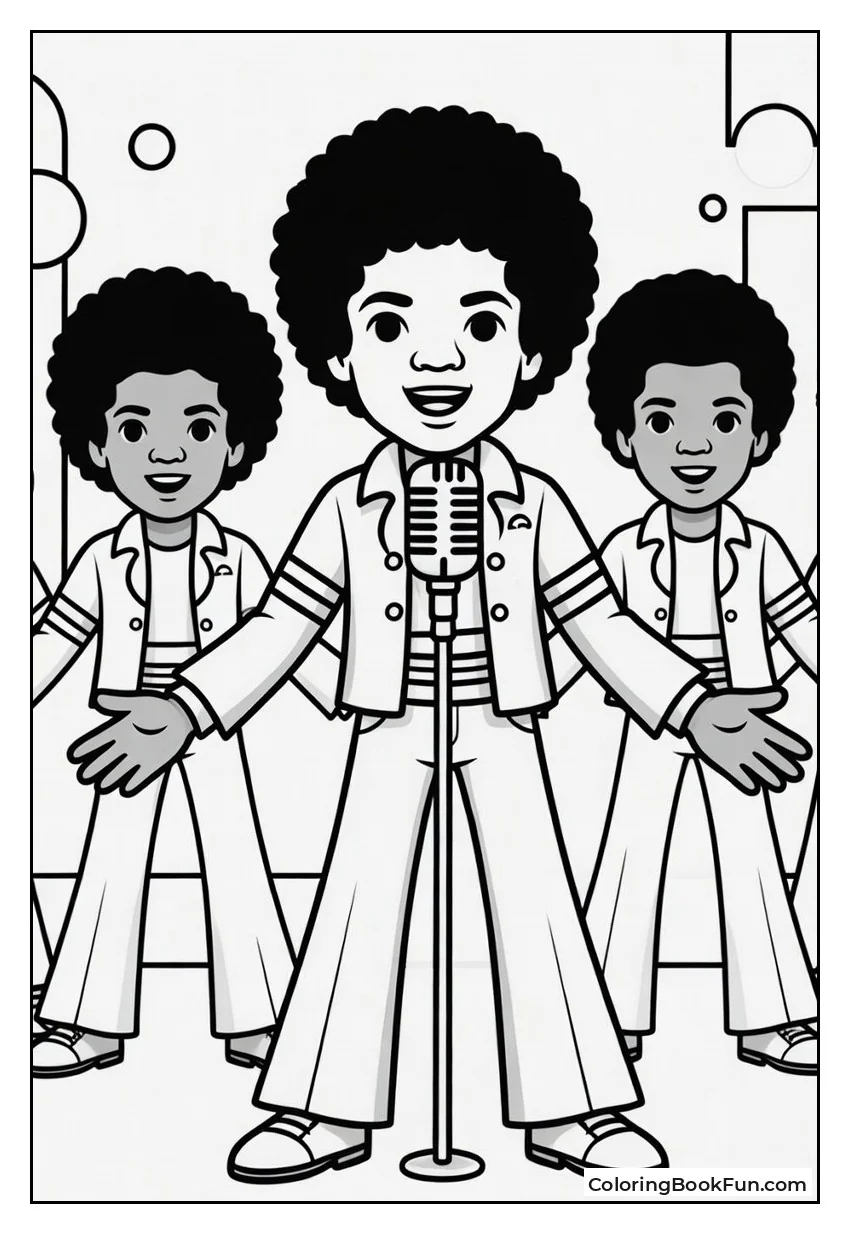 Young Michael with Jackson Five