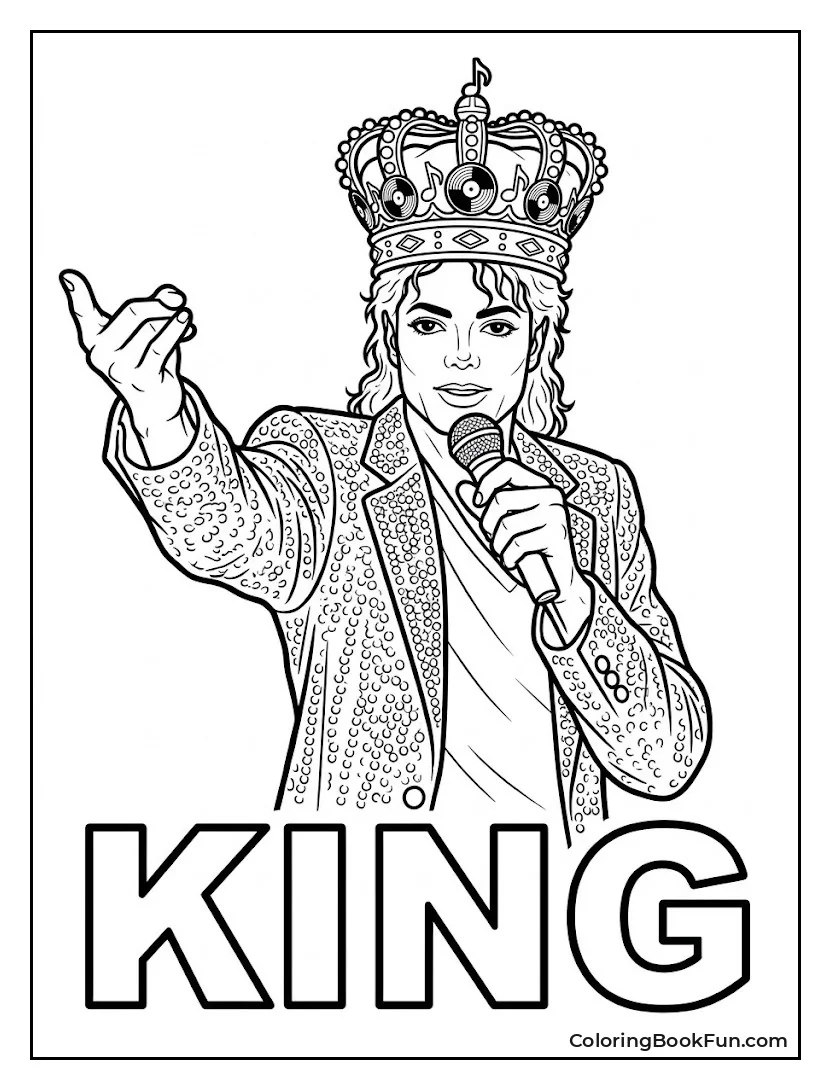 Michael Wearing King of Pop Crown