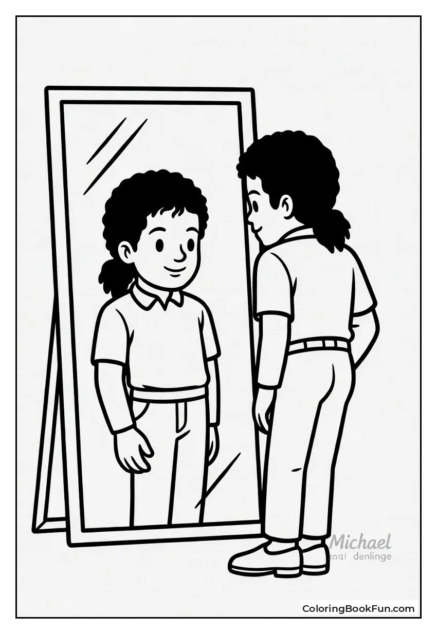 Michael Looking in Mirror