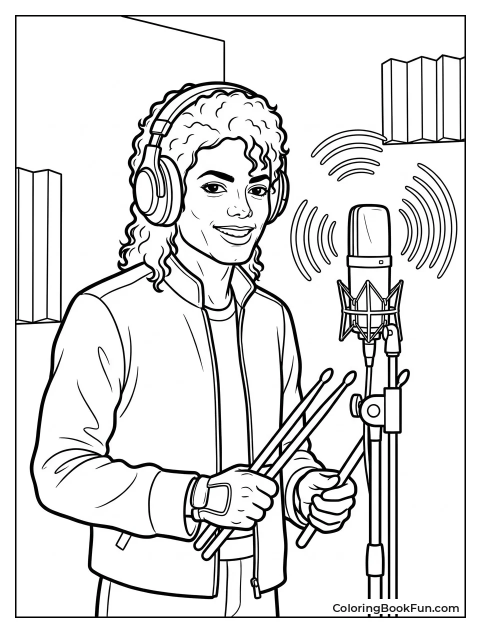 Michael Recording in Studio