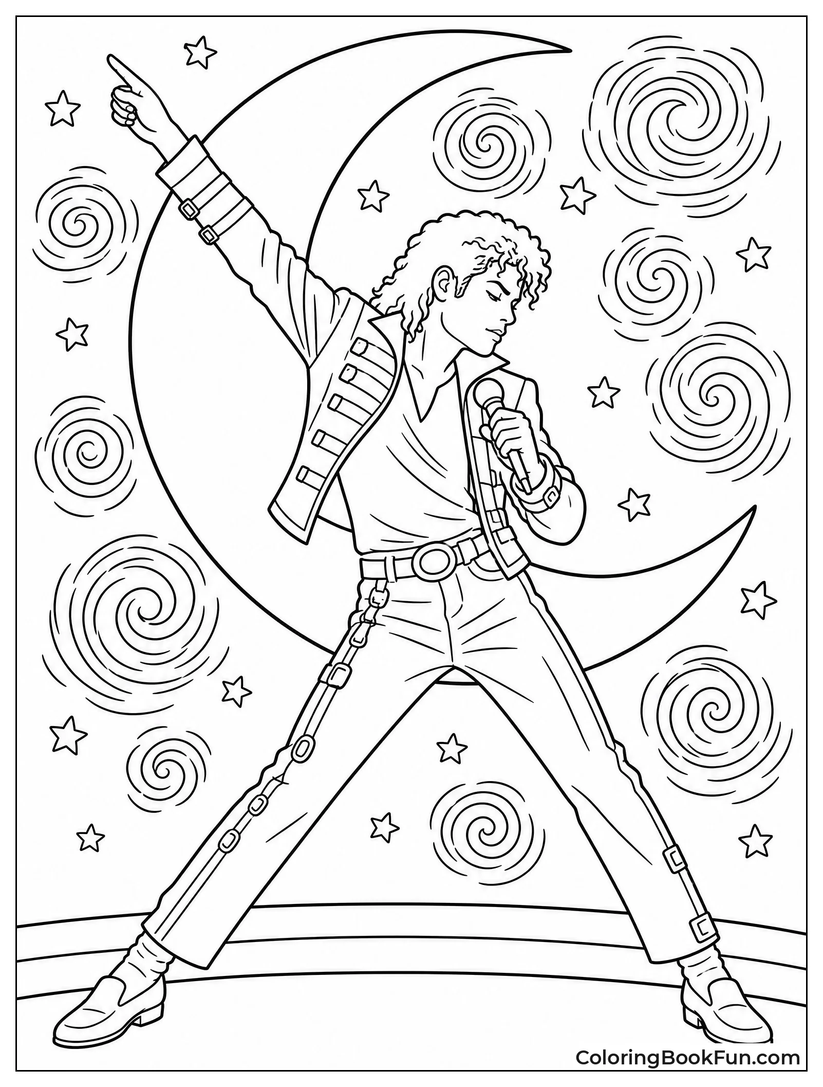 Michael Performing Under Starry Night