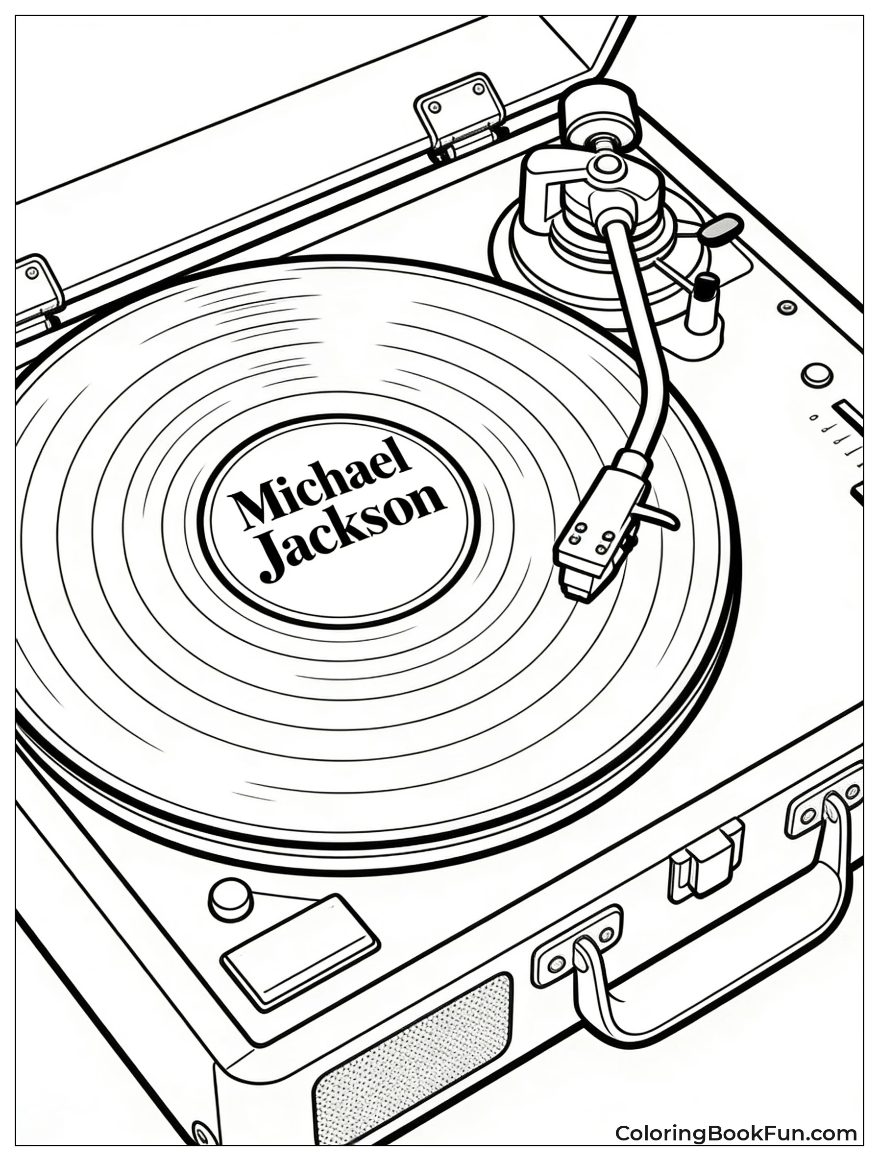 Vintage Record Player with MJ