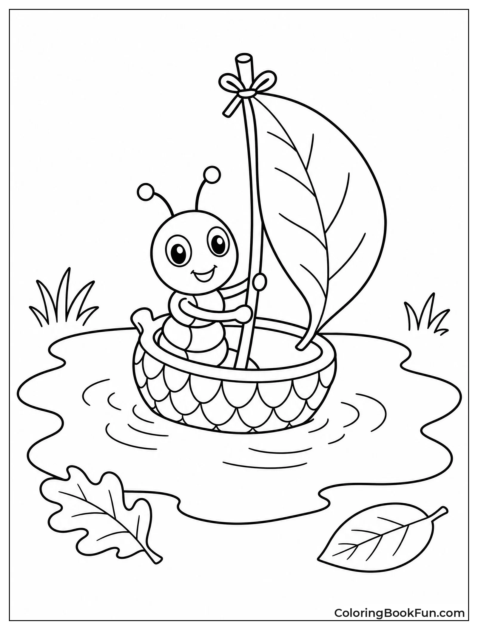 Insect Sails In Acorn Boat