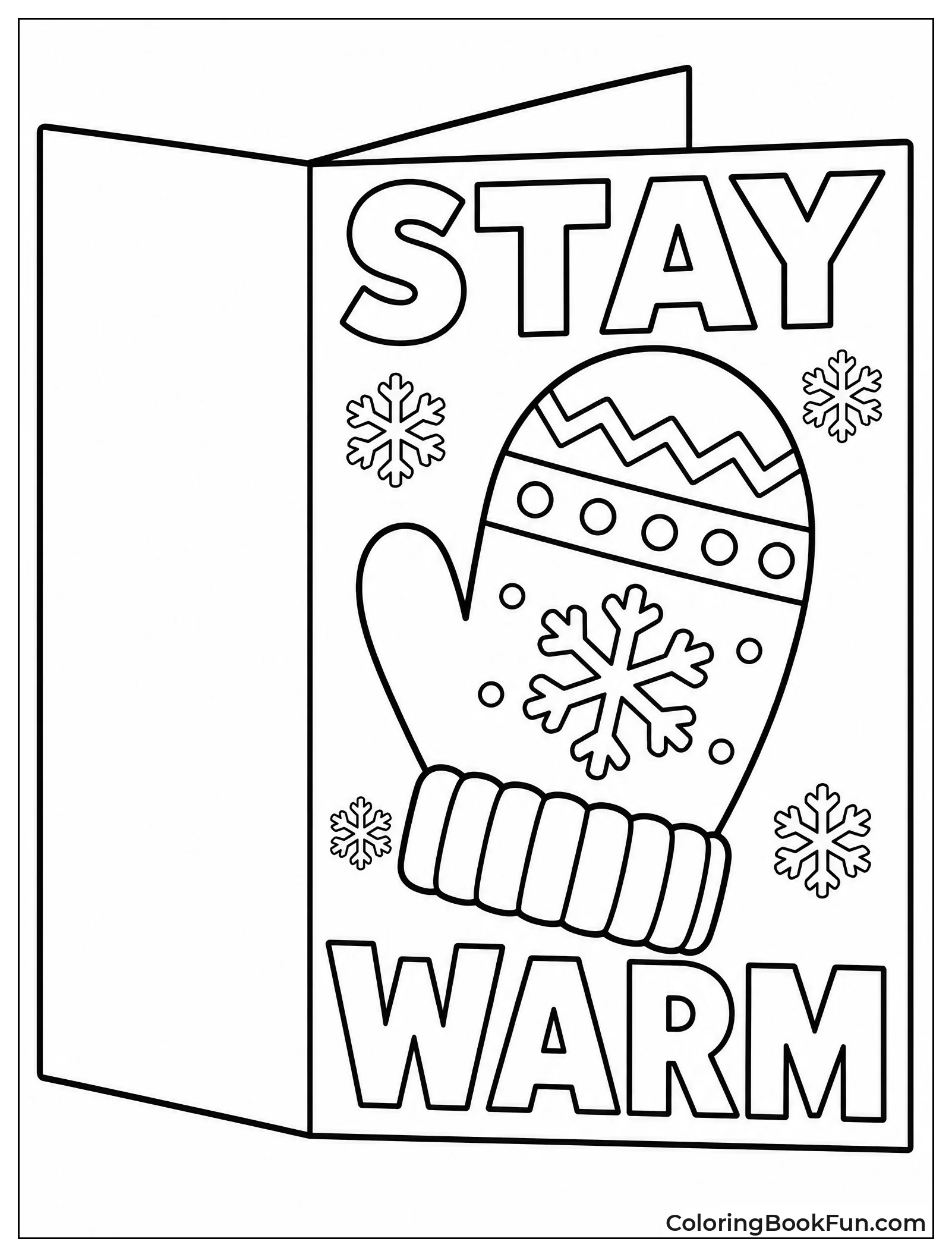 Greeting Card with a Mitten