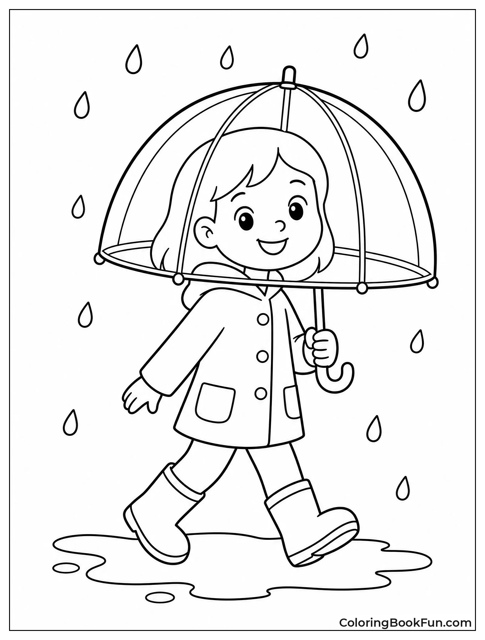 Clear Bubble Umbrella Shows Face