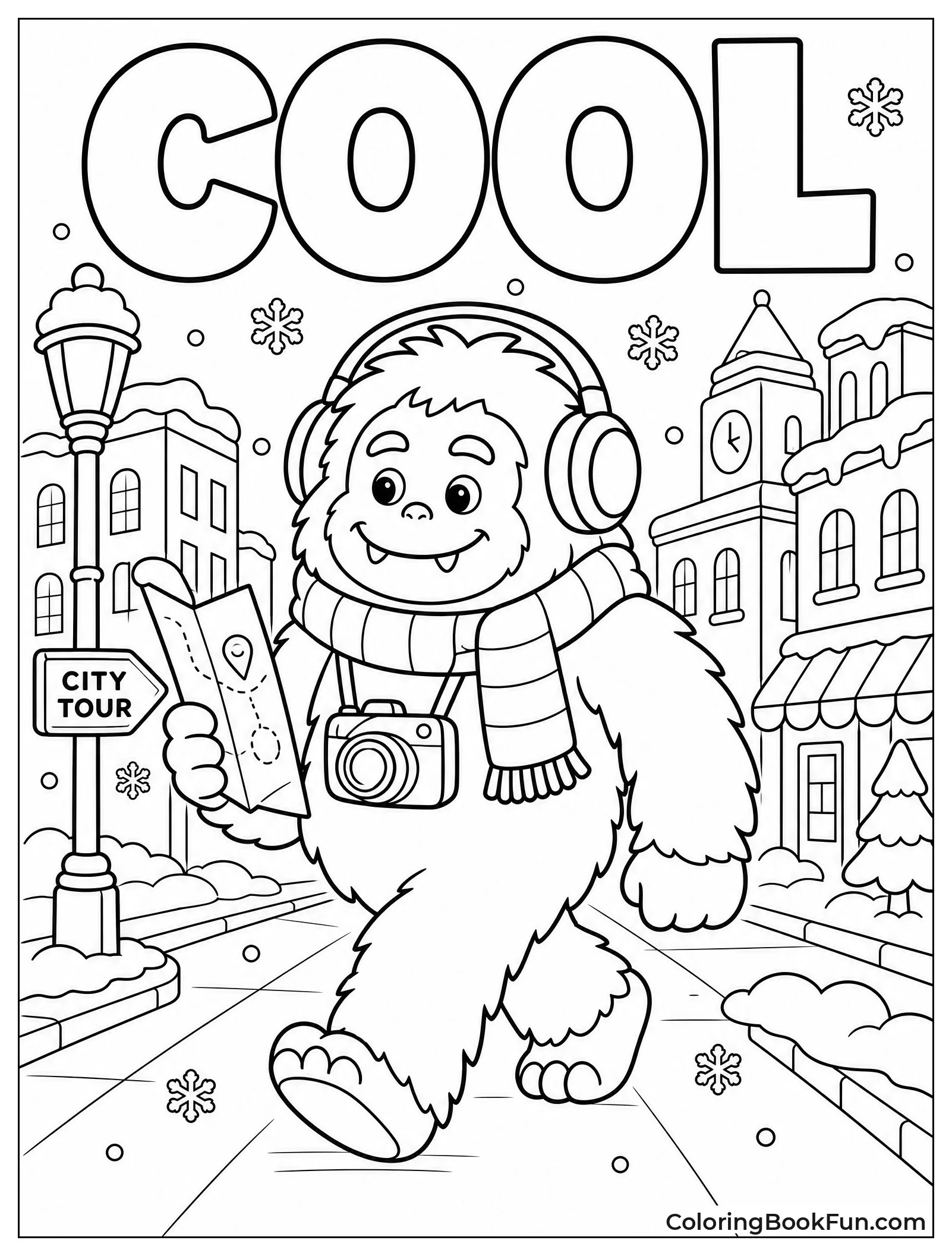 Yeti Walking in the City