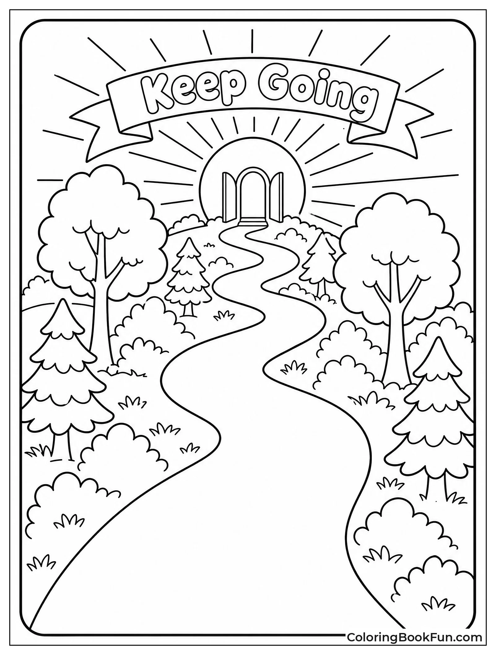 Winding Path Leads to Bright Light